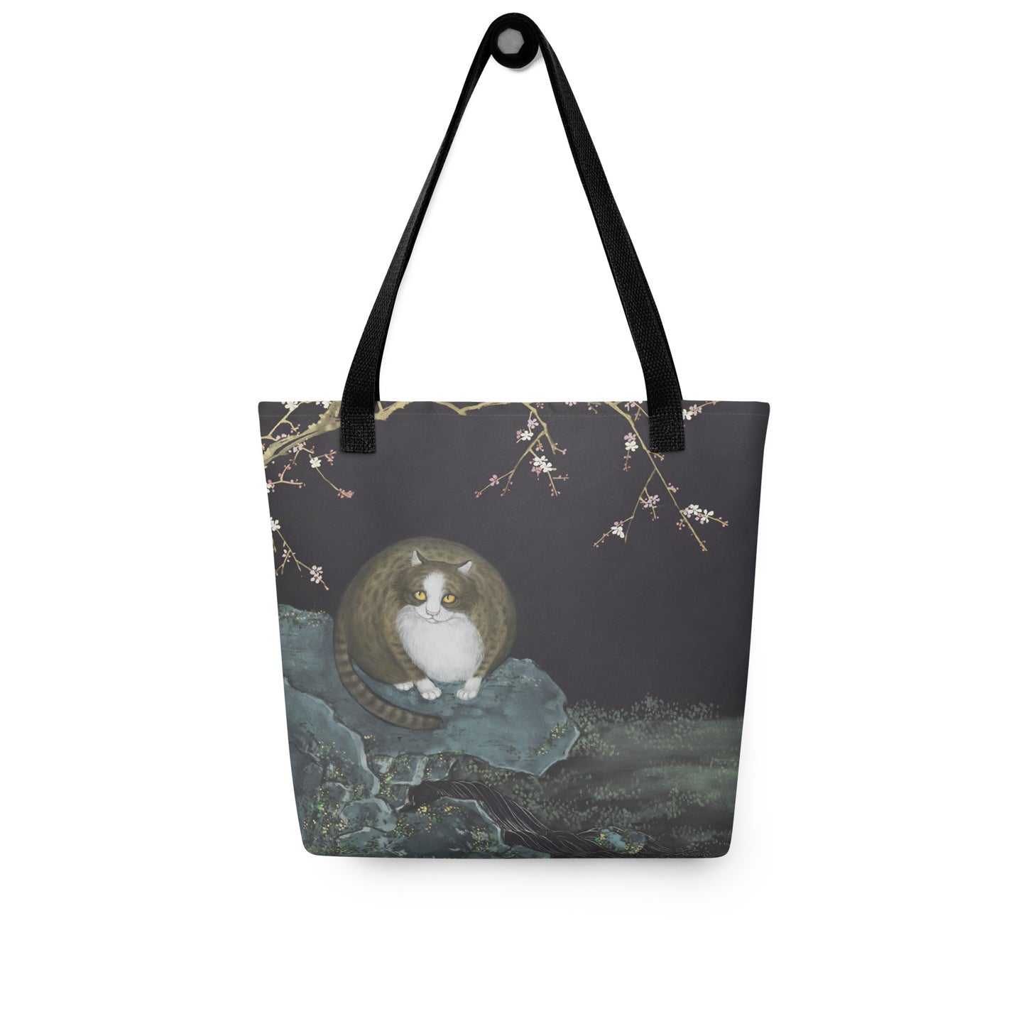 Cats And Butterflies Of Longevity｜A Cat amidst the Crimson Plum Blossom｜Tote bag