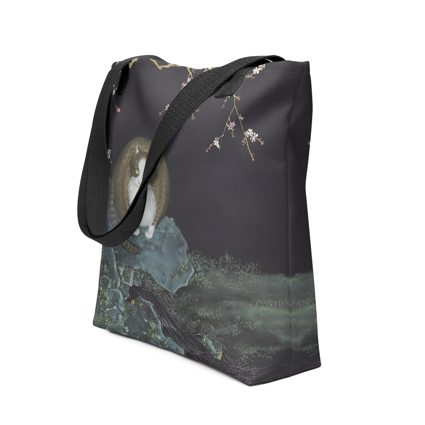 Cats And Butterflies Of Longevity｜A Cat amidst the Crimson Plum Blossom｜Tote bag