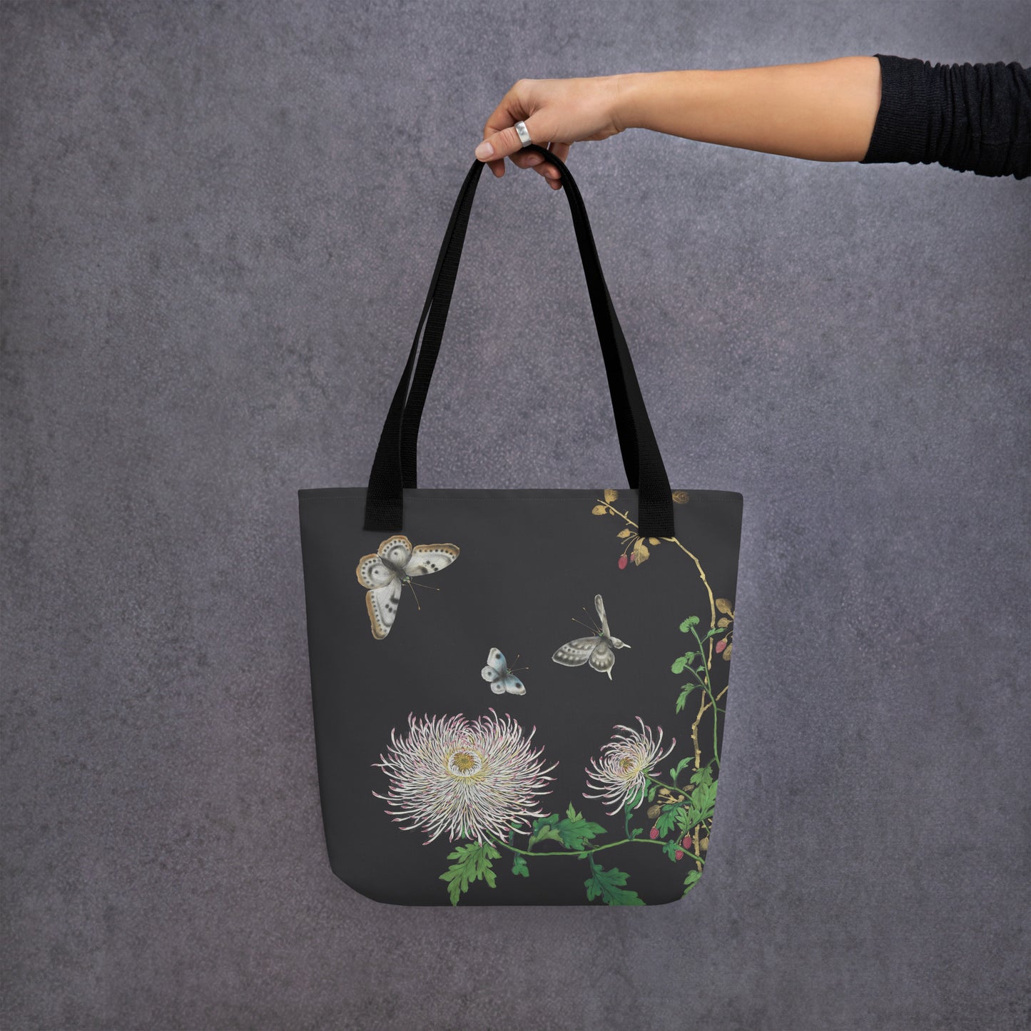 Cats And Butterflies Of Longevity｜Butterflies by the Chrysanthemum in Bloom｜Tote bag