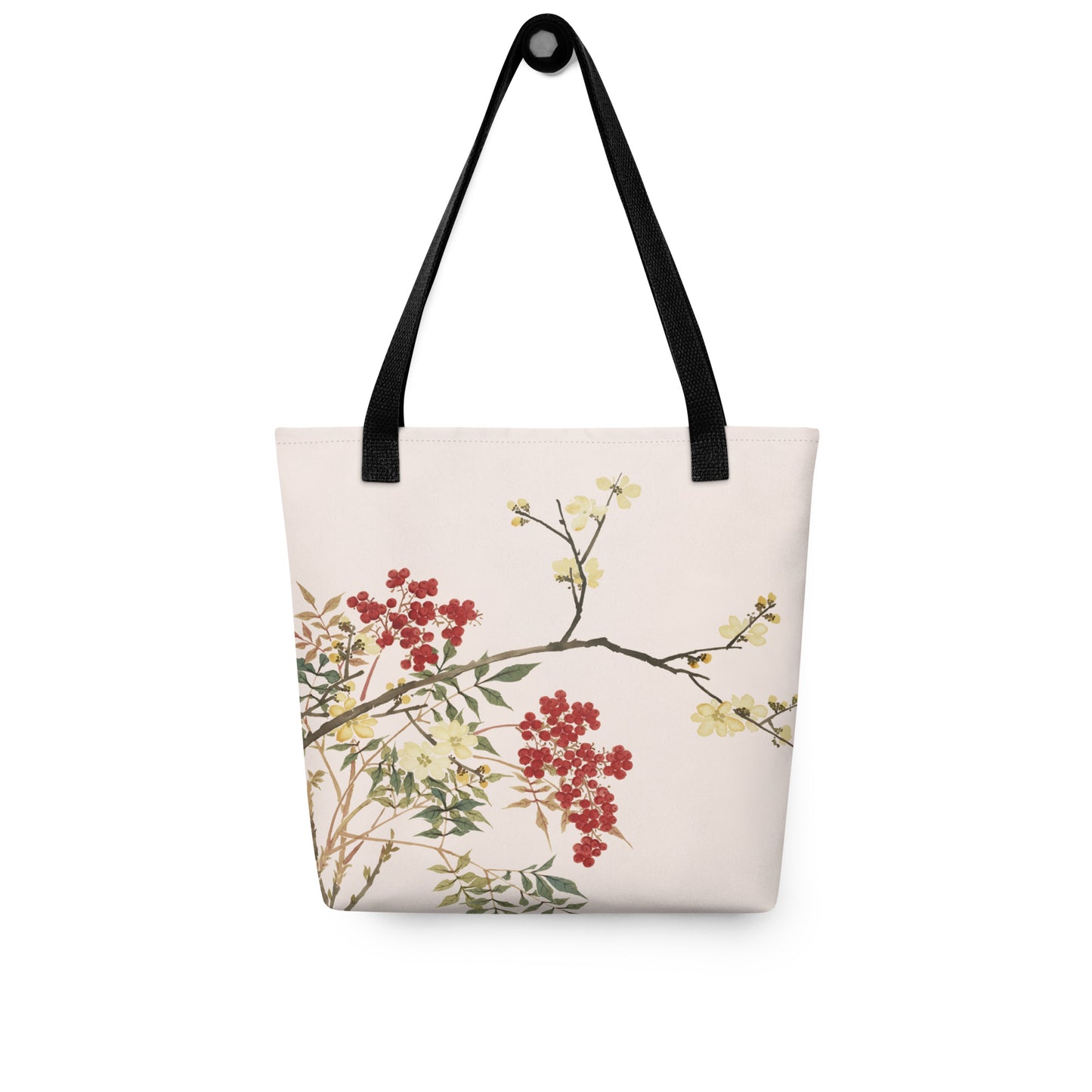 The Spirit of Flowers in Twelve Months｜Blooming Wintersweet and Heavenly Bamboo｜Tote bag｜Fish belly white