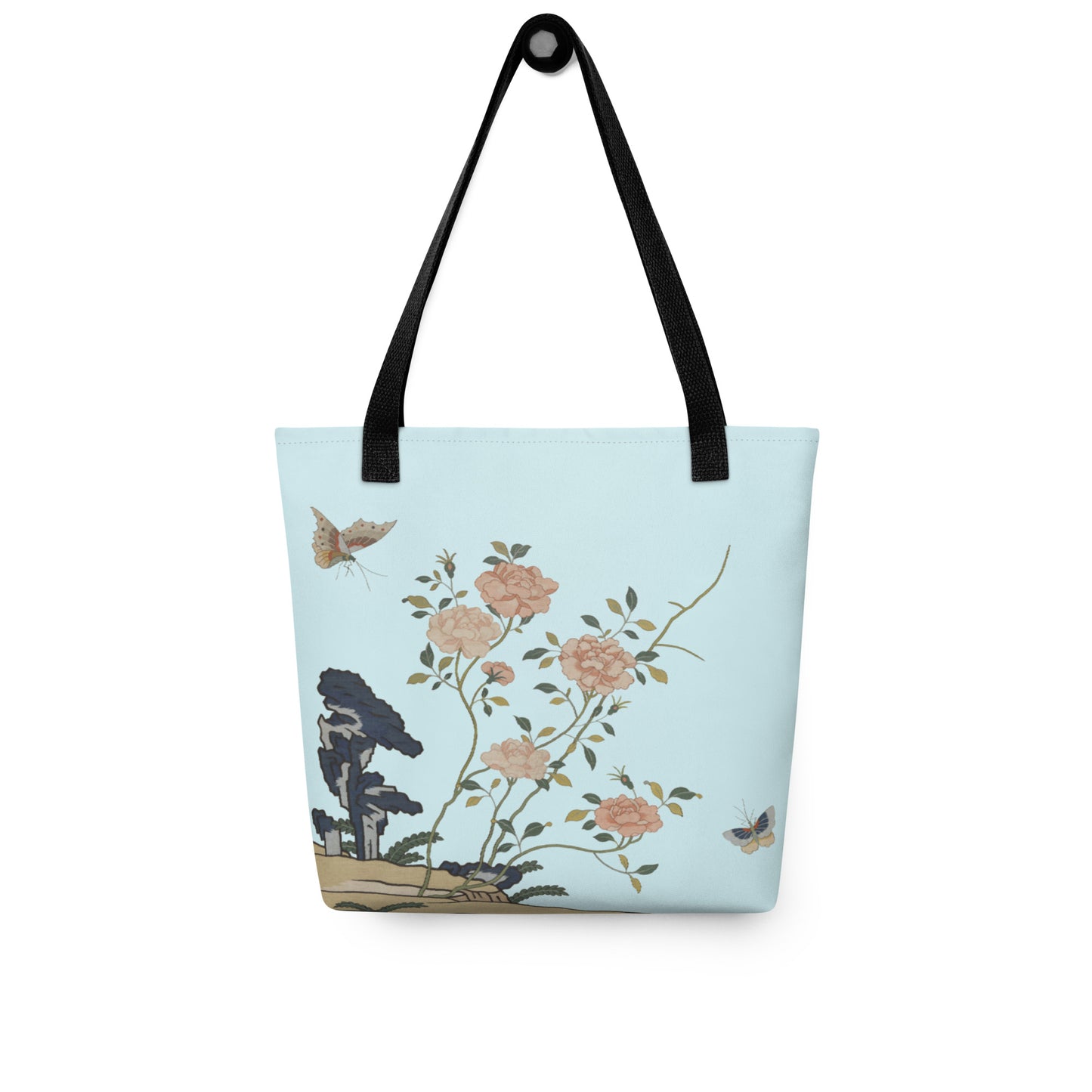 Kesi Flower Album｜Red Roses｜Tote bag｜Aqua blue