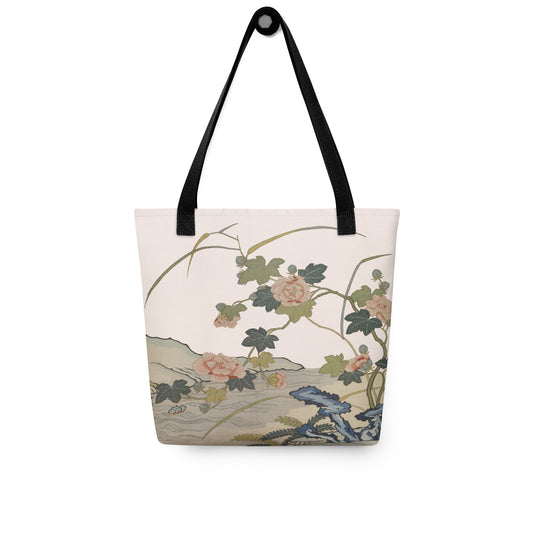 Kesi Flower Album｜Hibiscus by the Water｜Tote bag｜Fish belly white