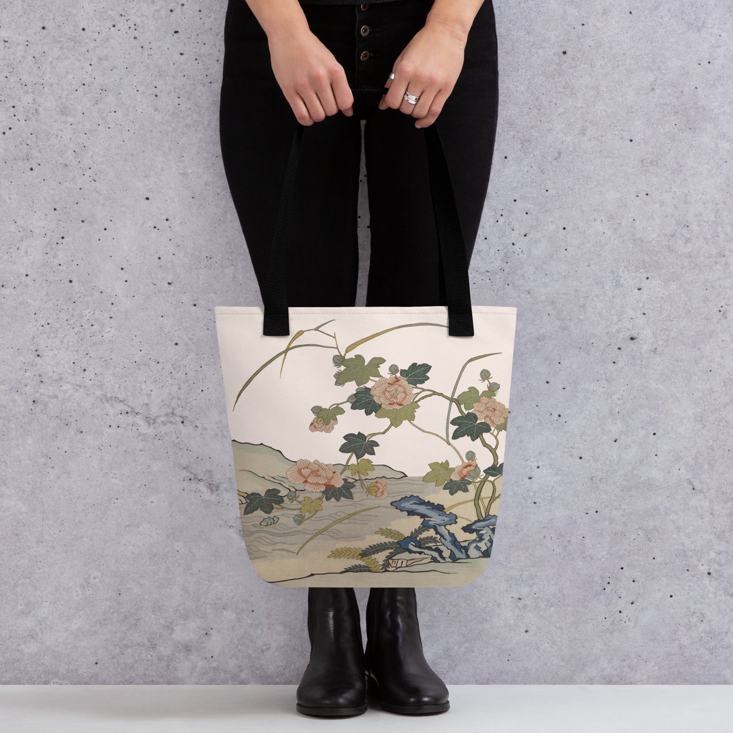 Kesi Flower Album｜Hibiscus by the Water｜Tote bag｜Fish belly white