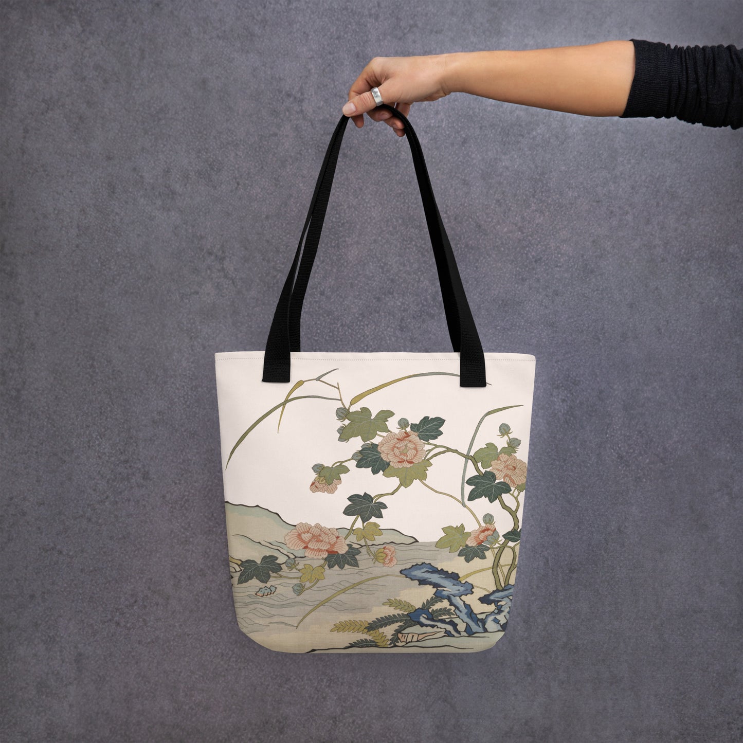 Kesi Flower Album｜Hibiscus by the Water｜Tote bag｜Fish belly white