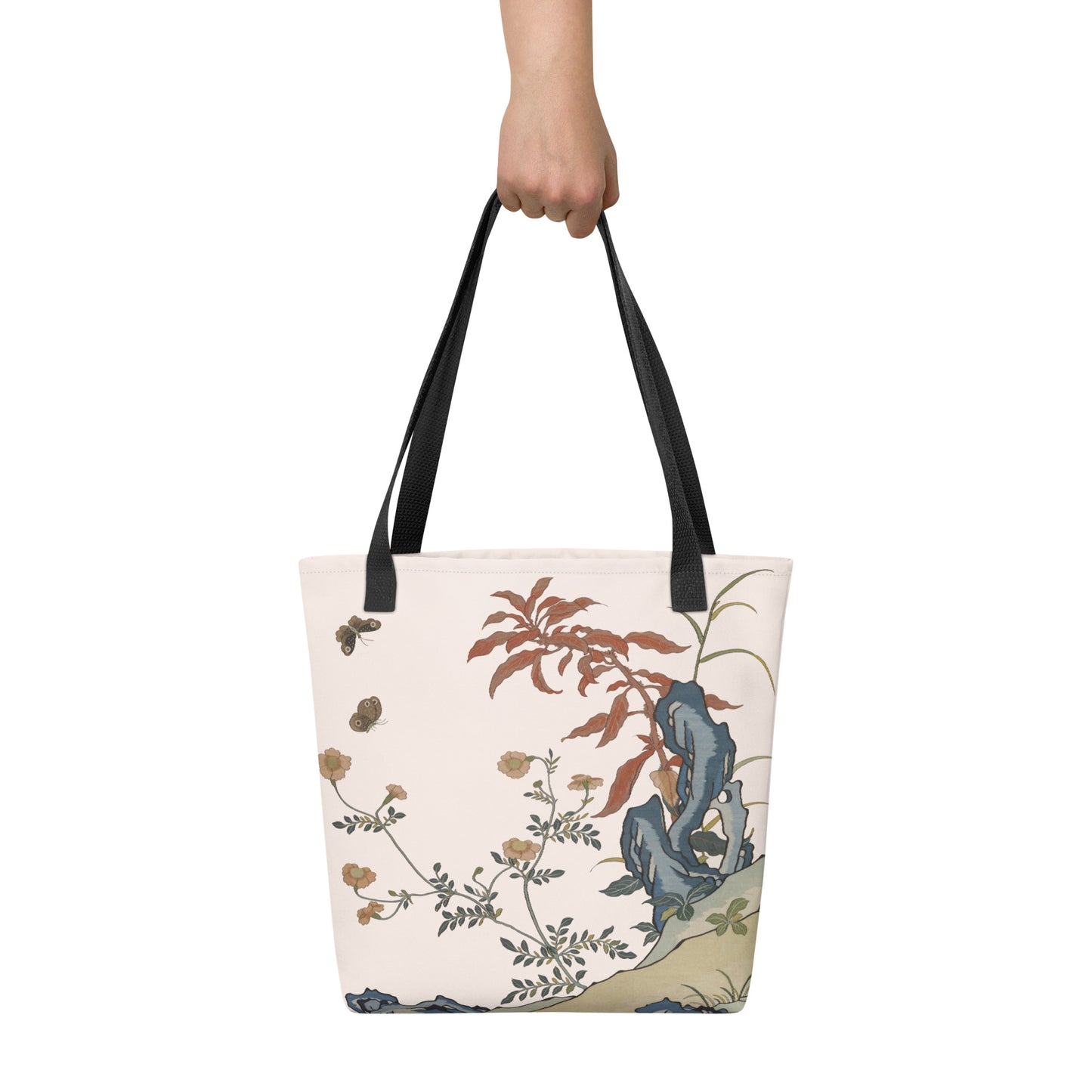 Kesi Flower Album｜Butterflies and Flowers｜Tote bag｜Fish belly white