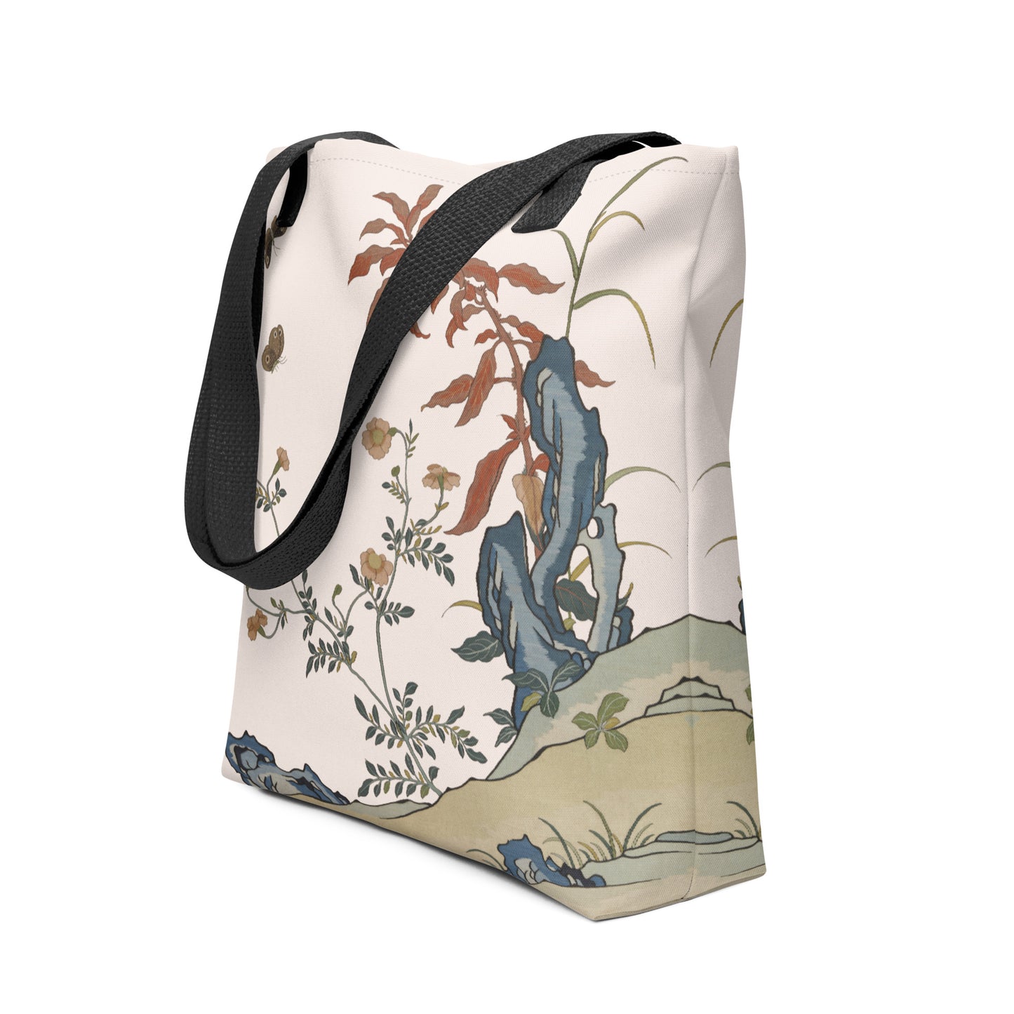 Kesi Flower Album｜Butterflies and Flowers｜Tote bag｜Fish belly white