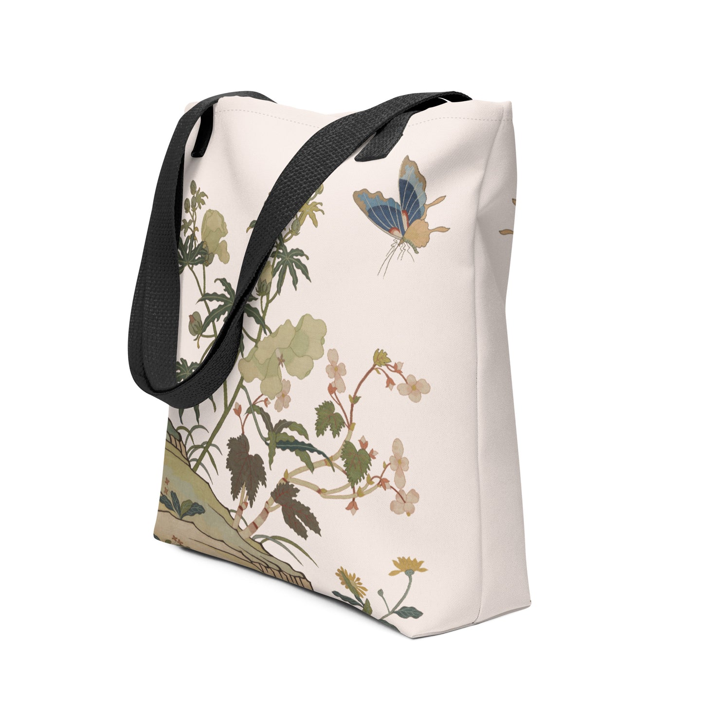 Kesi Flower Album｜Hibiscus and Begonia Blossoms｜Tote bag｜Fish belly white