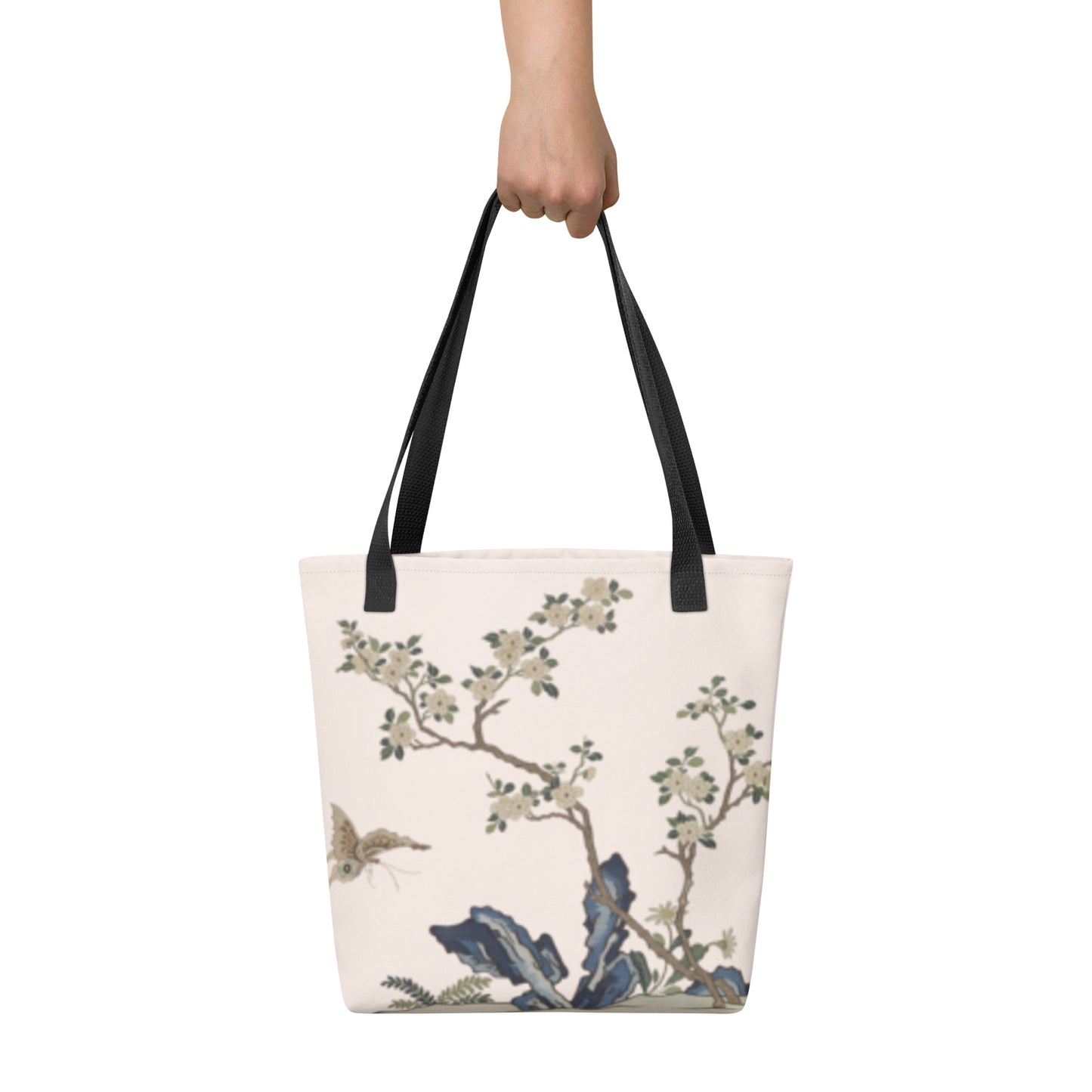 Kesi Flower Album｜Narcissus and Peaches｜Tote bag｜Fish belly white