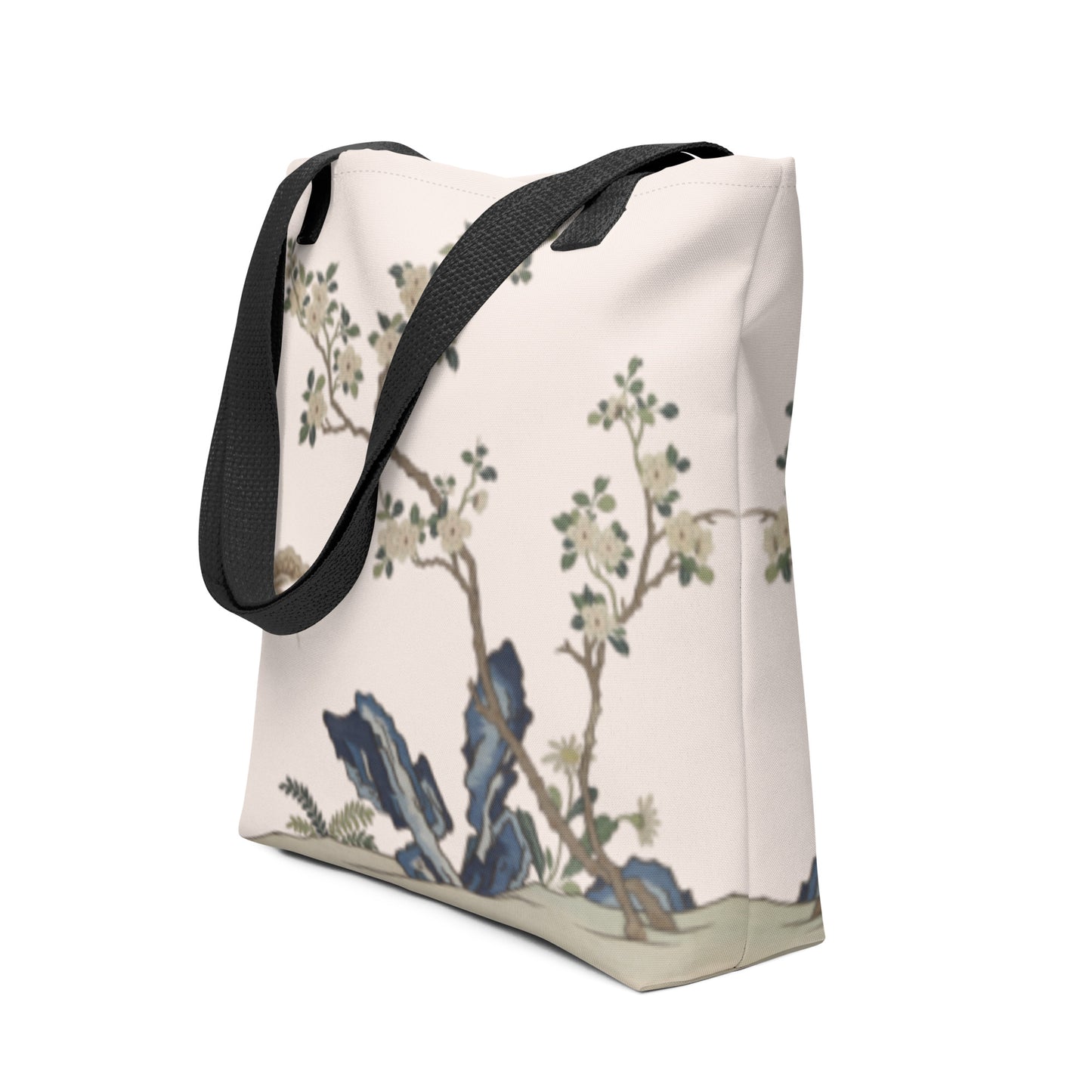 Kesi Flower Album｜Narcissus and Peaches｜Tote bag｜Fish belly white