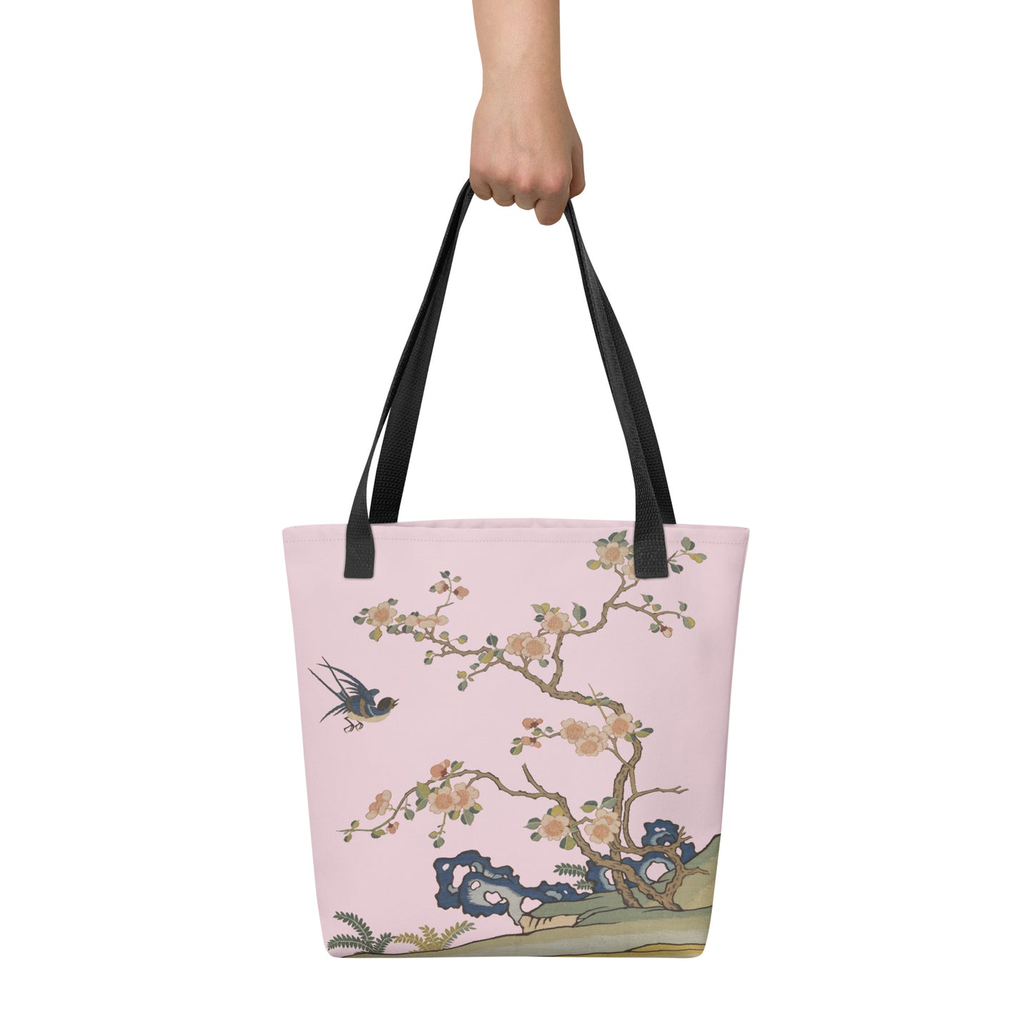 Kesi Flower Album｜Swallow in Flight, Harbinger of Spring｜Tote bag｜Pale pinkish gray