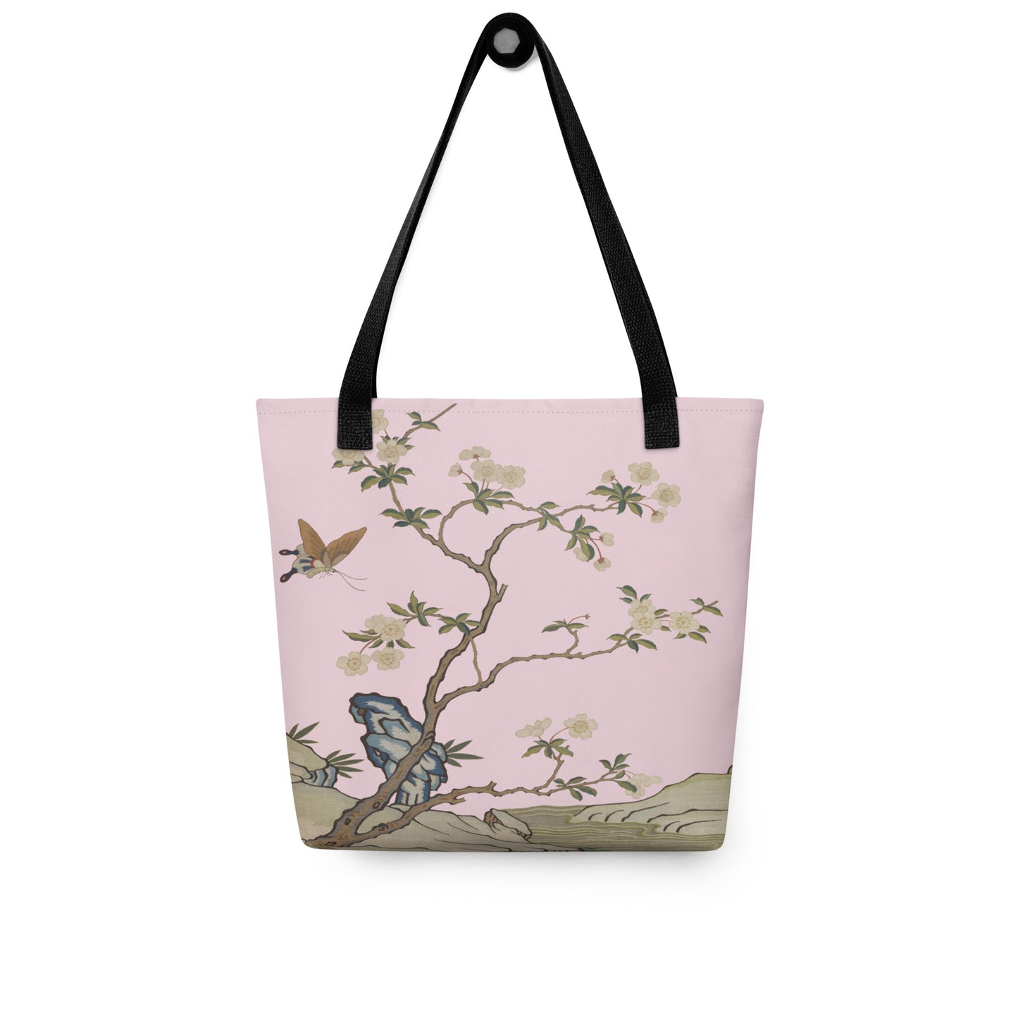 Kesi Flower Album｜Plum Blossoms and Butterfly｜Tote bag｜Pale pinkish gray