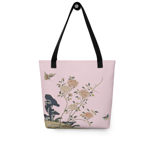 Kesi Flower Album｜Red Roses｜Tote bag｜Pale pinkish gray