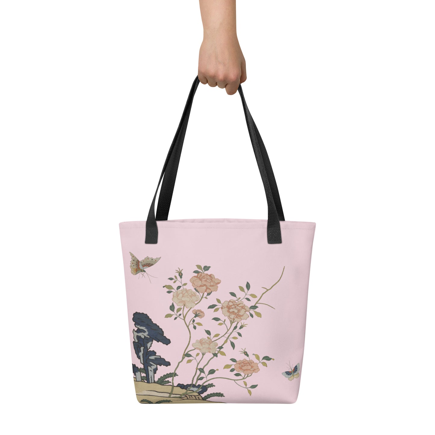 Kesi Flower Album｜Red Roses｜Tote bag｜Pale pinkish gray