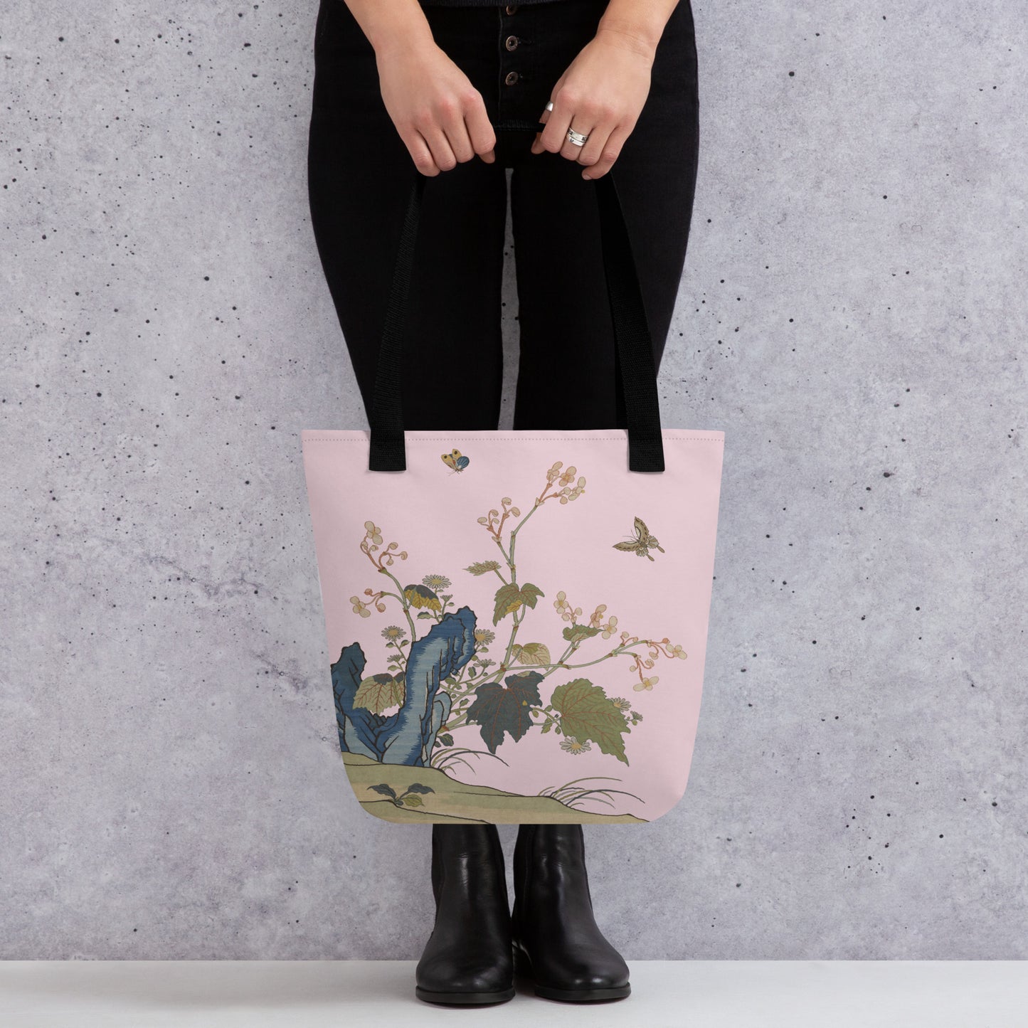 Kesi Flower Album｜Begonia Blossoms｜Tote bag｜Pale pinkish gray