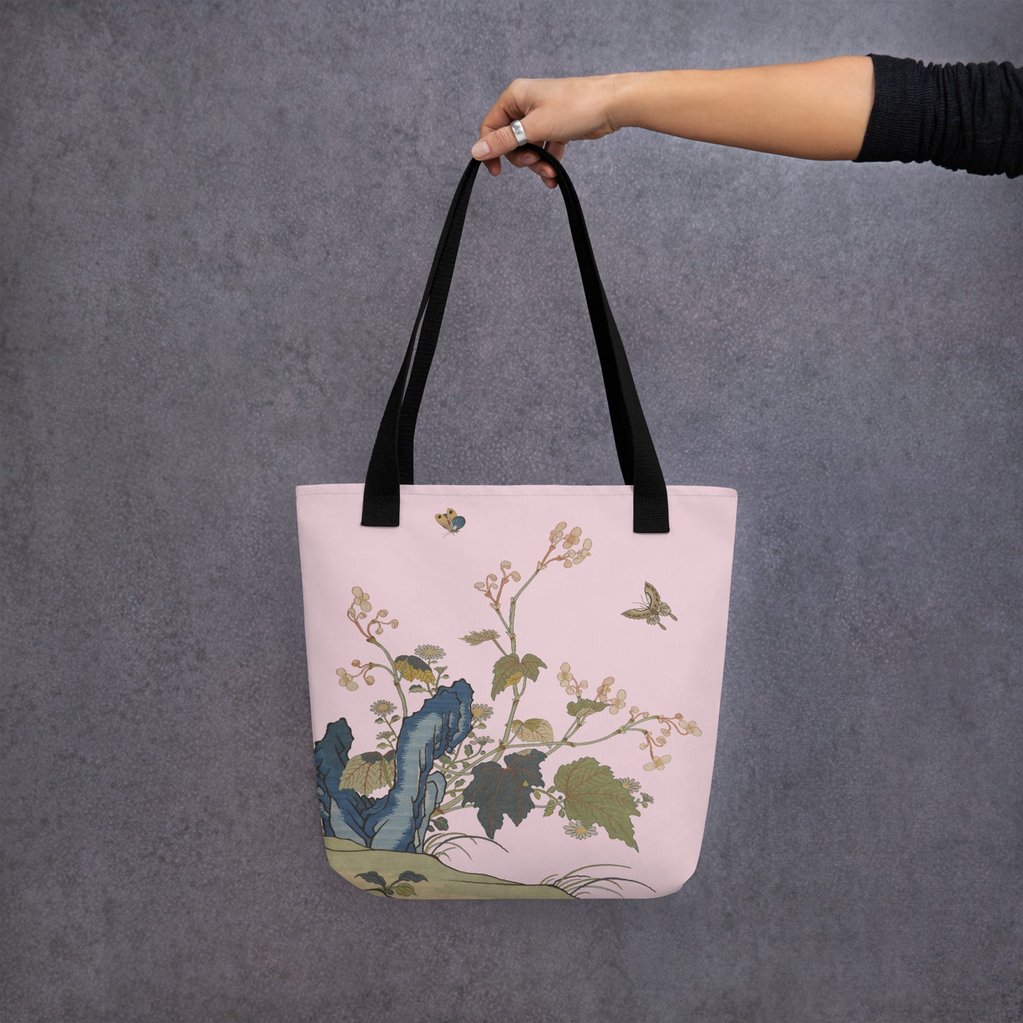 Kesi Flower Album｜Begonia Blossoms｜Tote bag｜Pale pinkish gray