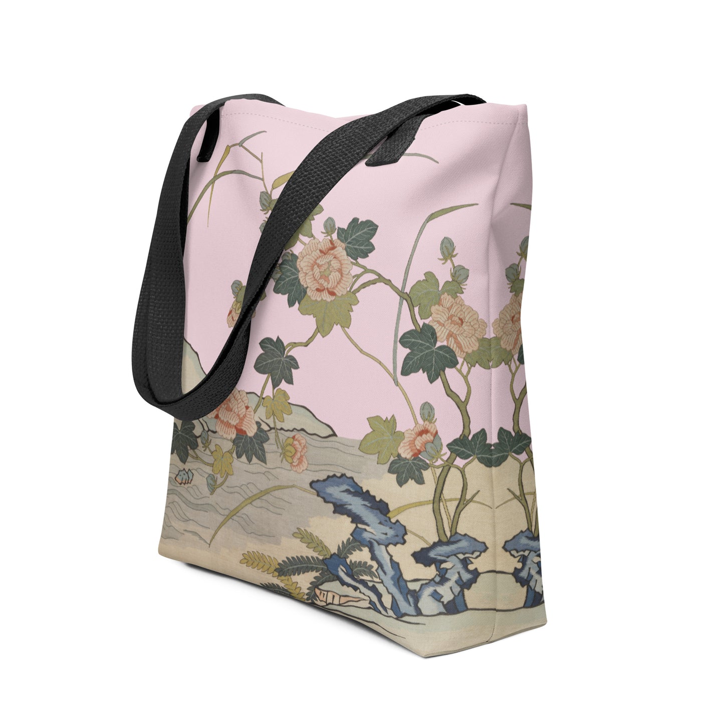 Kesi Flower Album｜Hibiscus by the Water｜Tote bag｜Pale pinkish gray