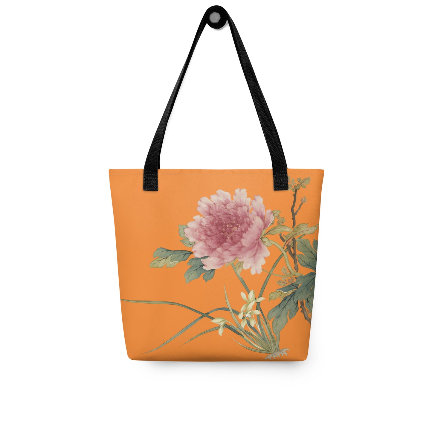 The Spirit of Flowers in Twelve Months｜Orchid and Tree Peony in Bloom｜Tote bag｜Orange