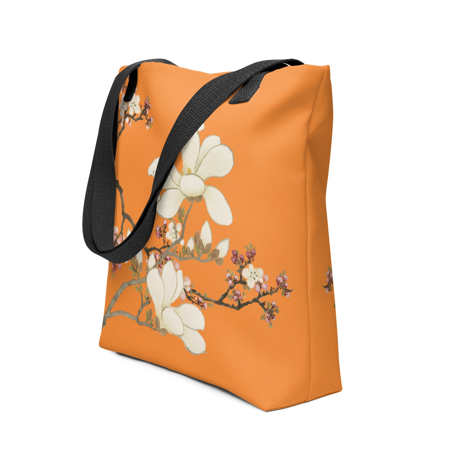 The Spirit of Flowers in Twelve Months｜Apricot and Lily Magnolia in Blossom｜Tote bag｜Orange