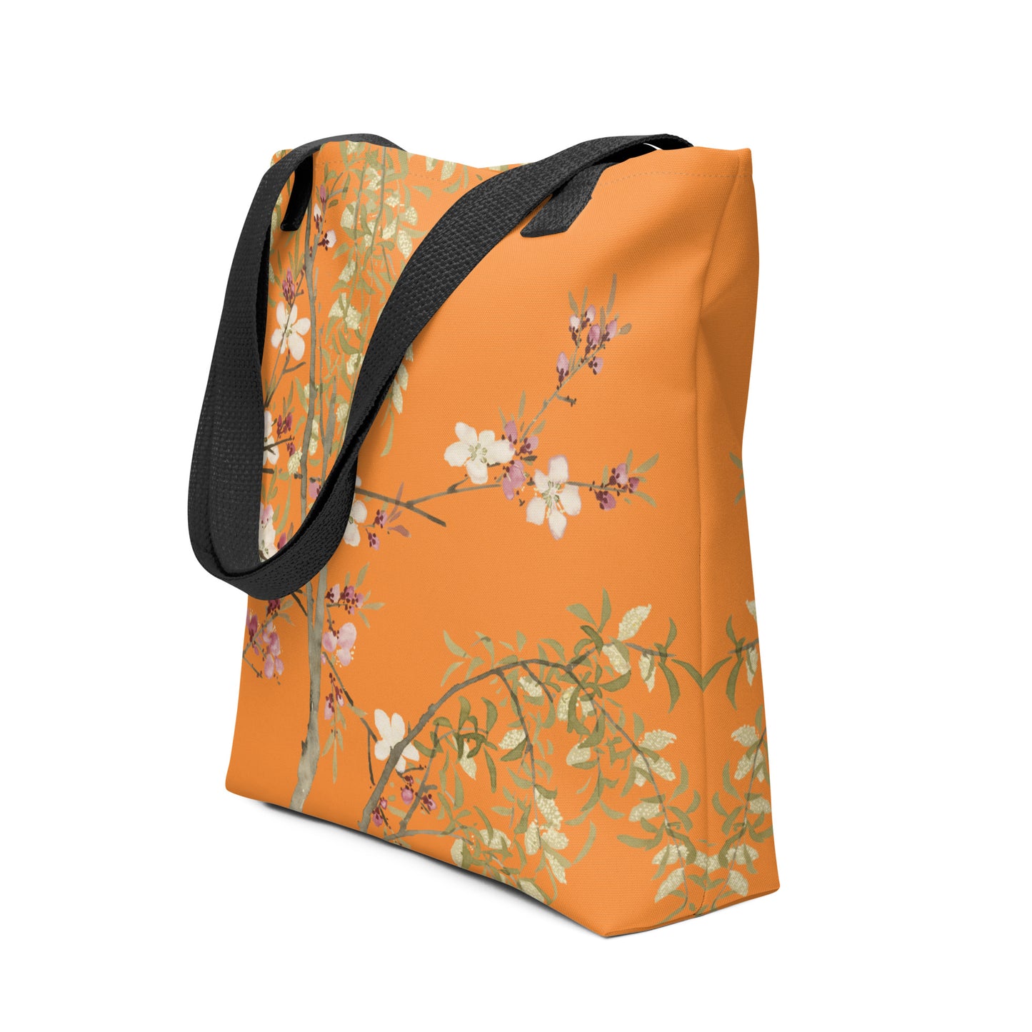 The Spirit of Flowers in Twelve Months｜Willow and Peach Blossom｜Tote bag｜Orange