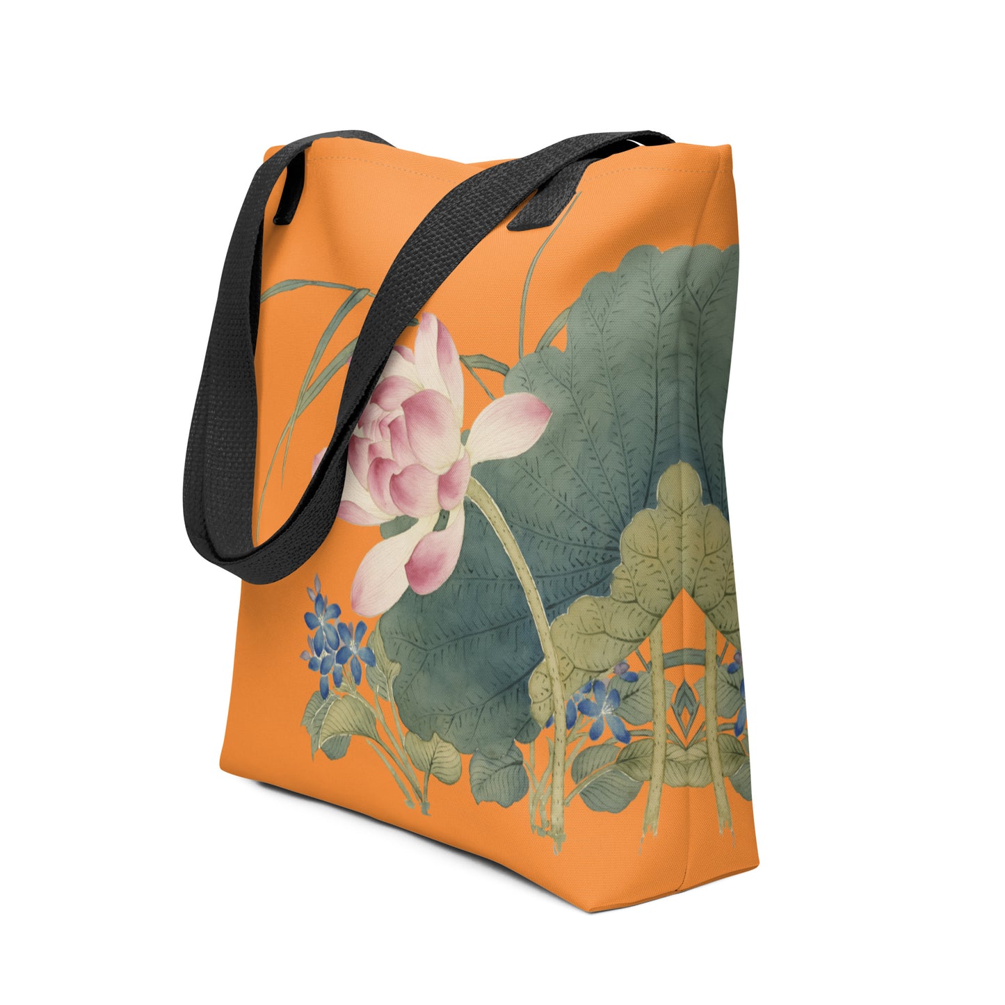 The Spirit of Flowers in Twelve Months｜Lotus in Bloom｜Tote bag｜Orange