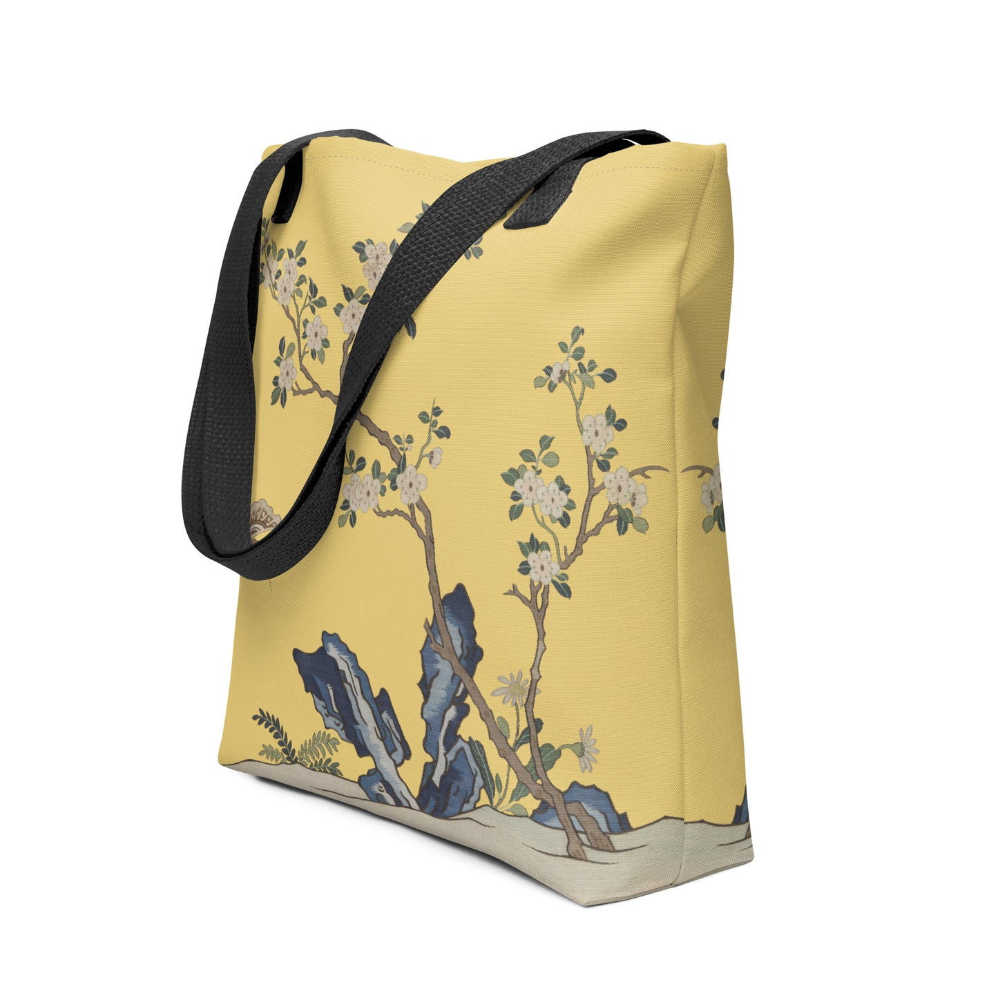 Kesi Flower Album｜White Plum Blossoms and Butterfly｜Tote bag｜Gold