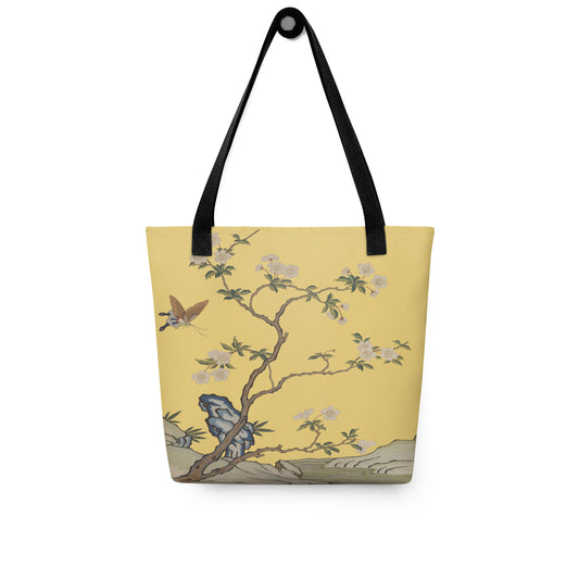 Kesi Flower Album｜Plum Blossoms and Butterfly｜Tote bag｜Gold