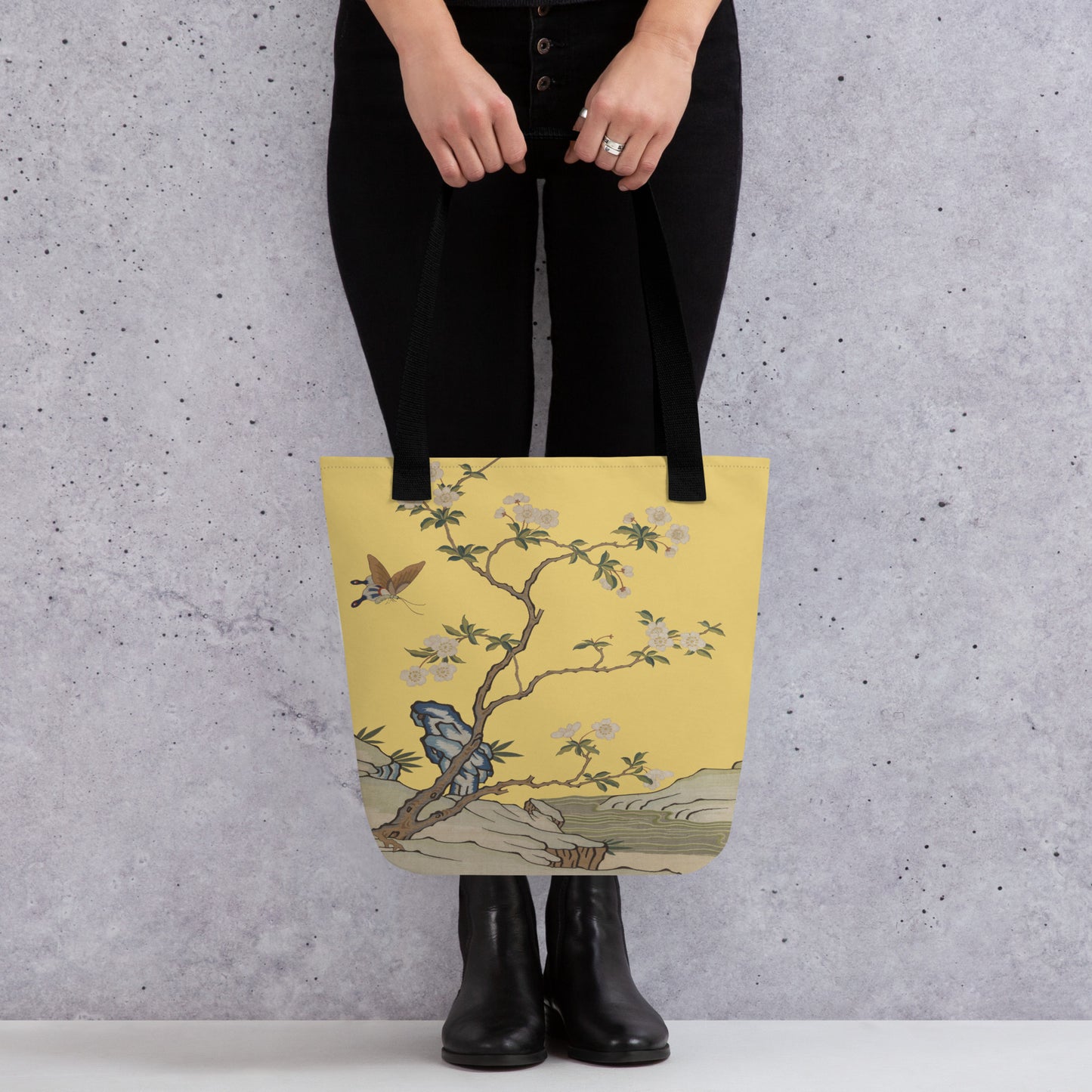 Kesi Flower Album｜Plum Blossoms and Butterfly｜Tote bag｜Gold