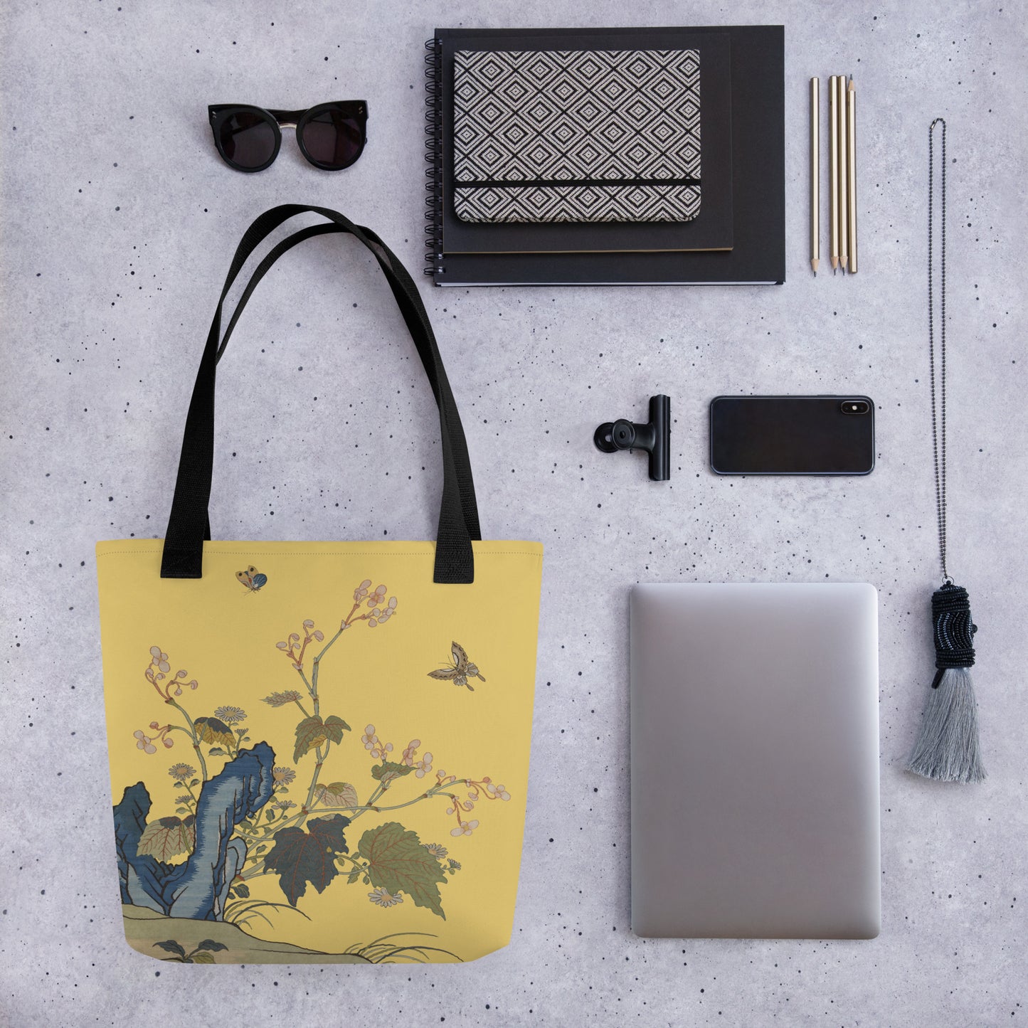 Kesi Flower Album｜Begonia Blossoms｜Tote bag｜Gold