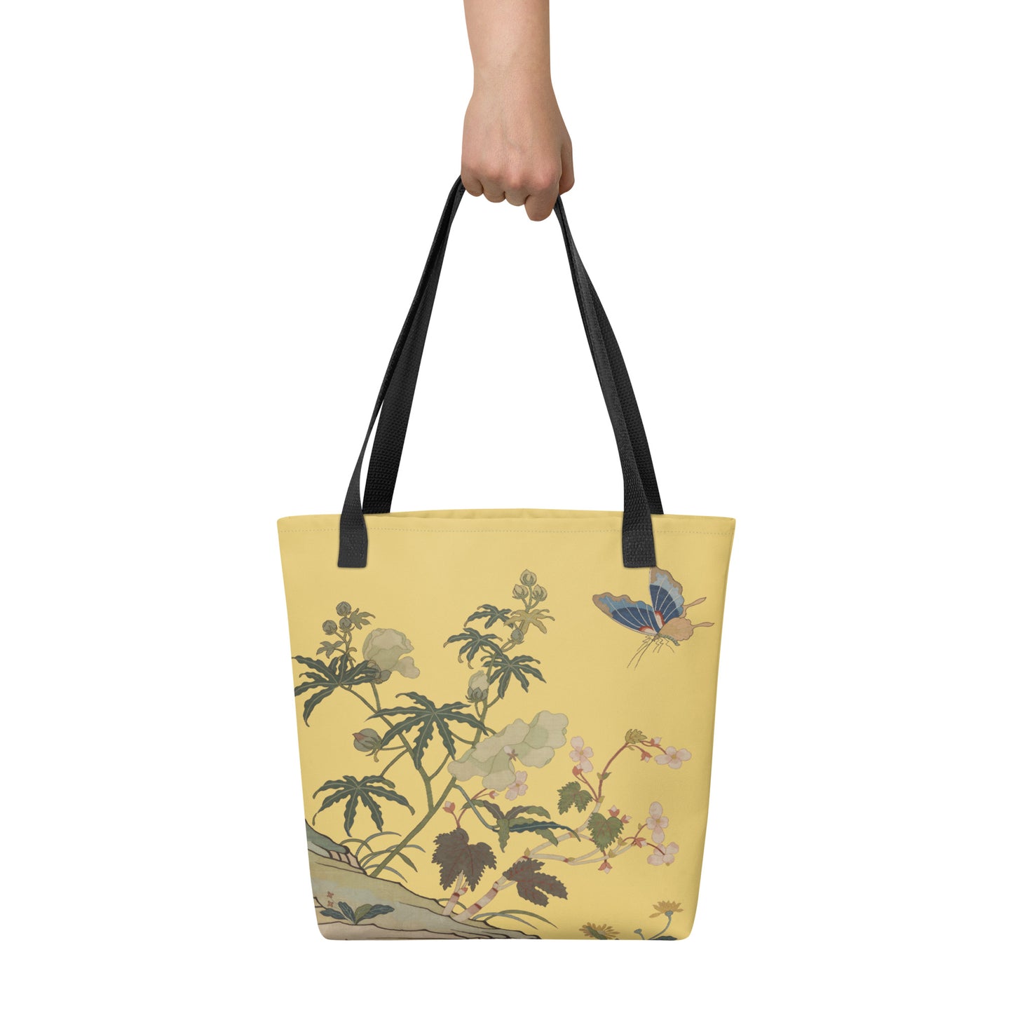 Kesi Flower Album｜Hibiscus and Begonia Blossoms｜Tote bag｜Gold