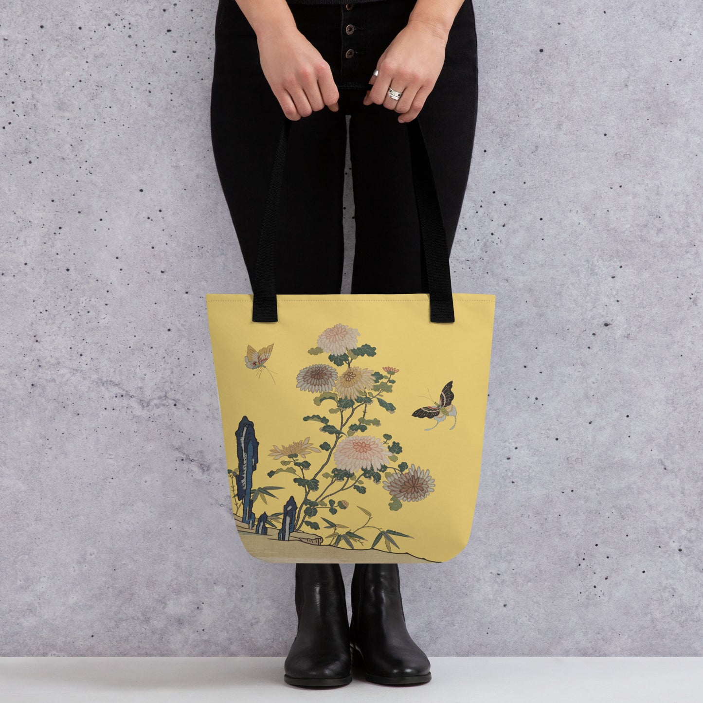 Kesi Flower Album｜Chrysanthemums and Butterflies｜Tote bag｜Gold