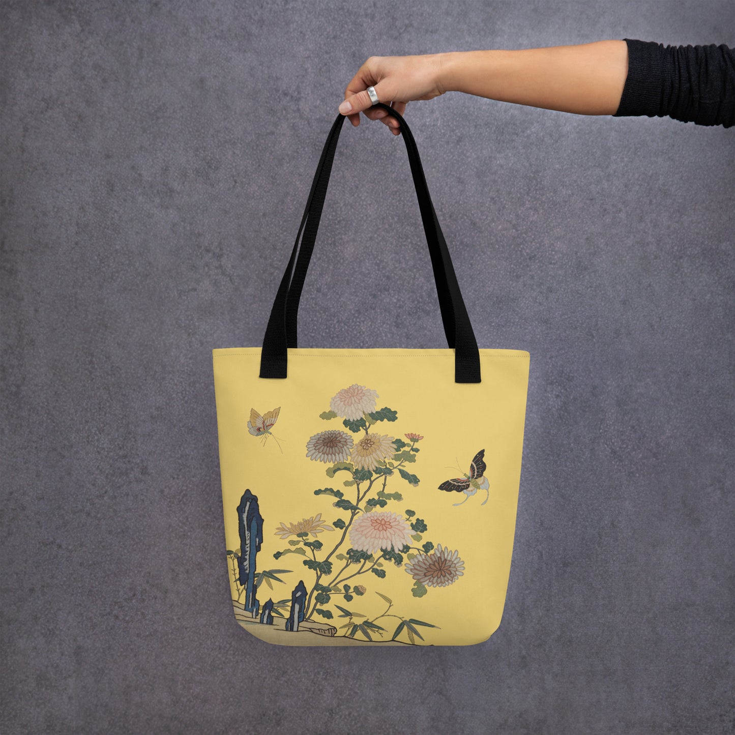 Kesi Flower Album｜Chrysanthemums and Butterflies｜Tote bag｜Gold