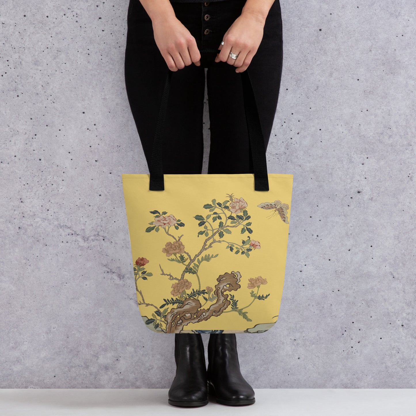 Kesi Flower Album｜Camellia and Butterfly｜Tote bag｜Gold