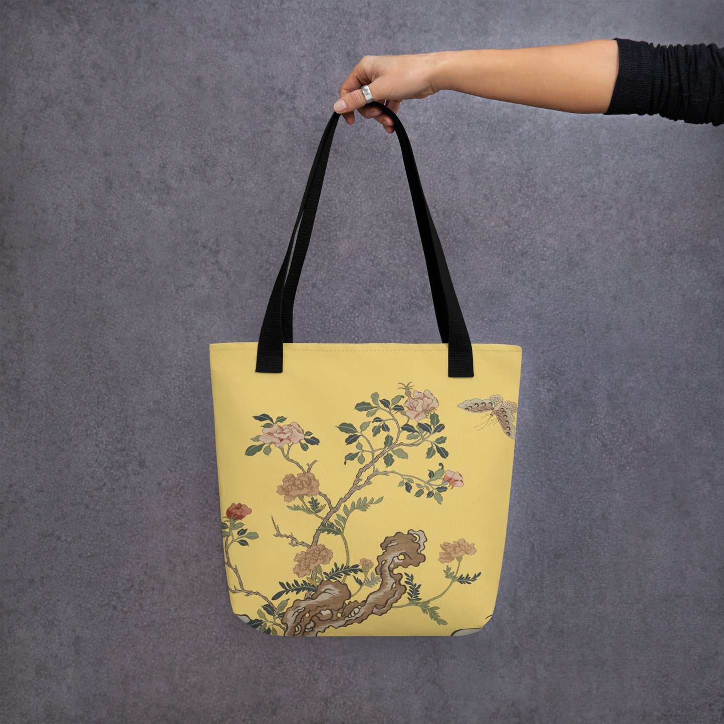 Kesi Flower Album｜Camellia and Butterfly｜Tote bag｜Gold