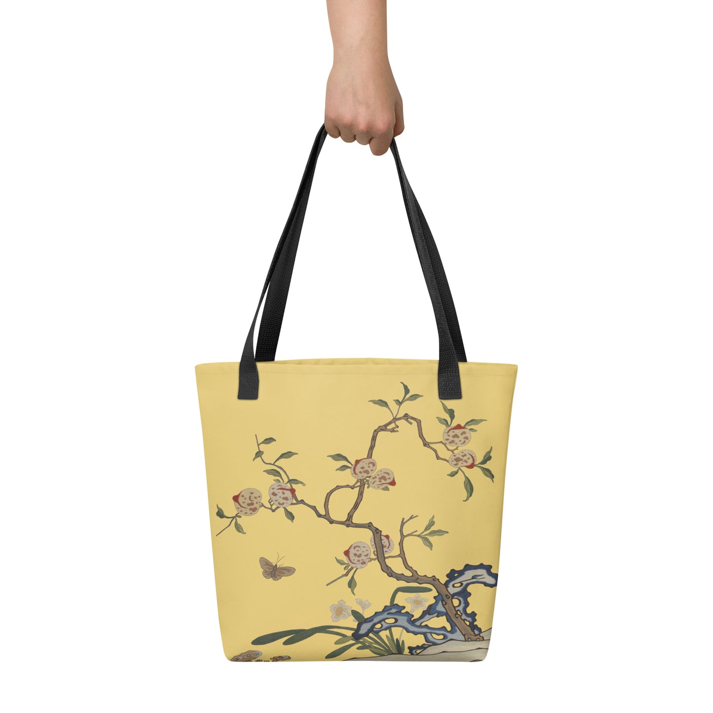 Kesi Flower Album｜Narcissus and Peaches｜Tote bag｜Gold