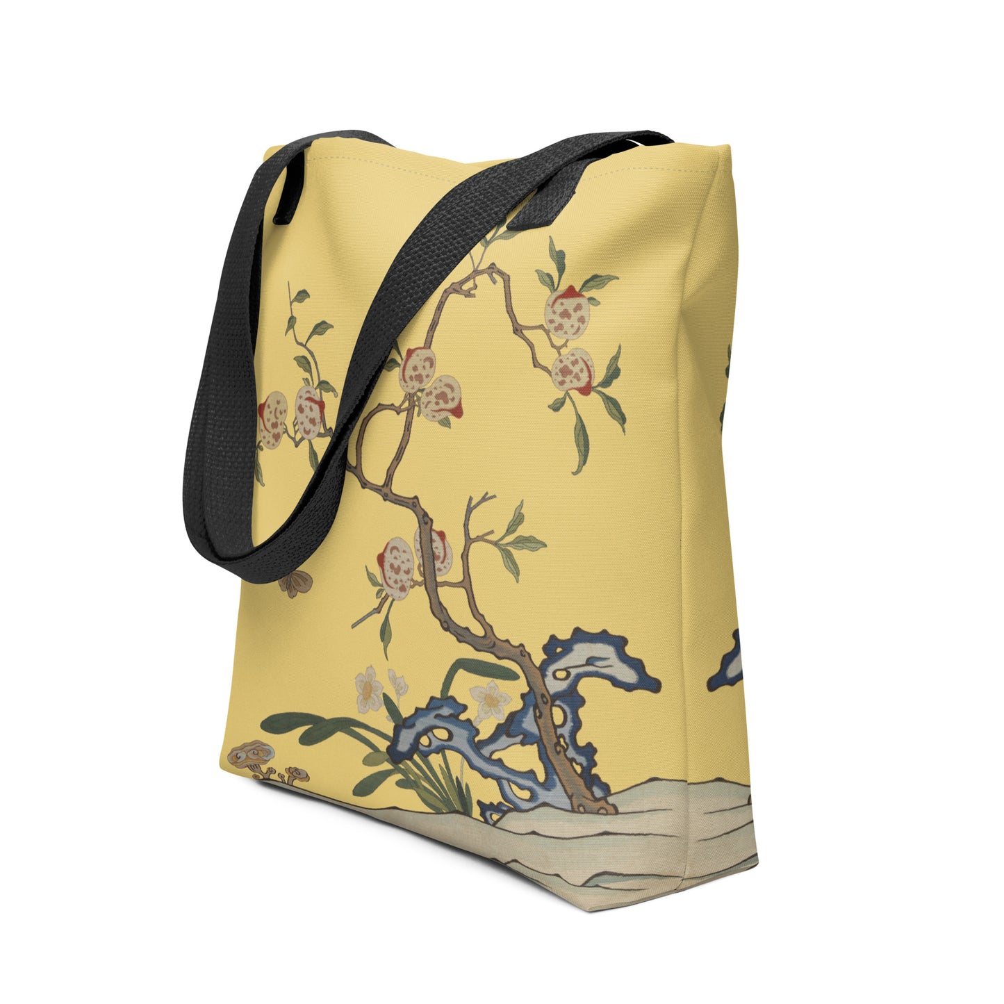 Kesi Flower Album｜Narcissus and Peaches｜Tote bag｜Gold