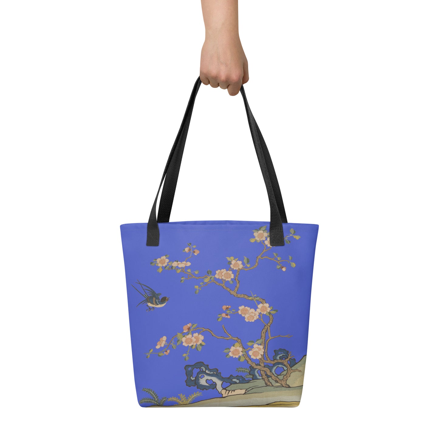 Kesi Flower Album｜Swallow in Flight, Harbinger of Spring｜Tote bag｜Royal blue