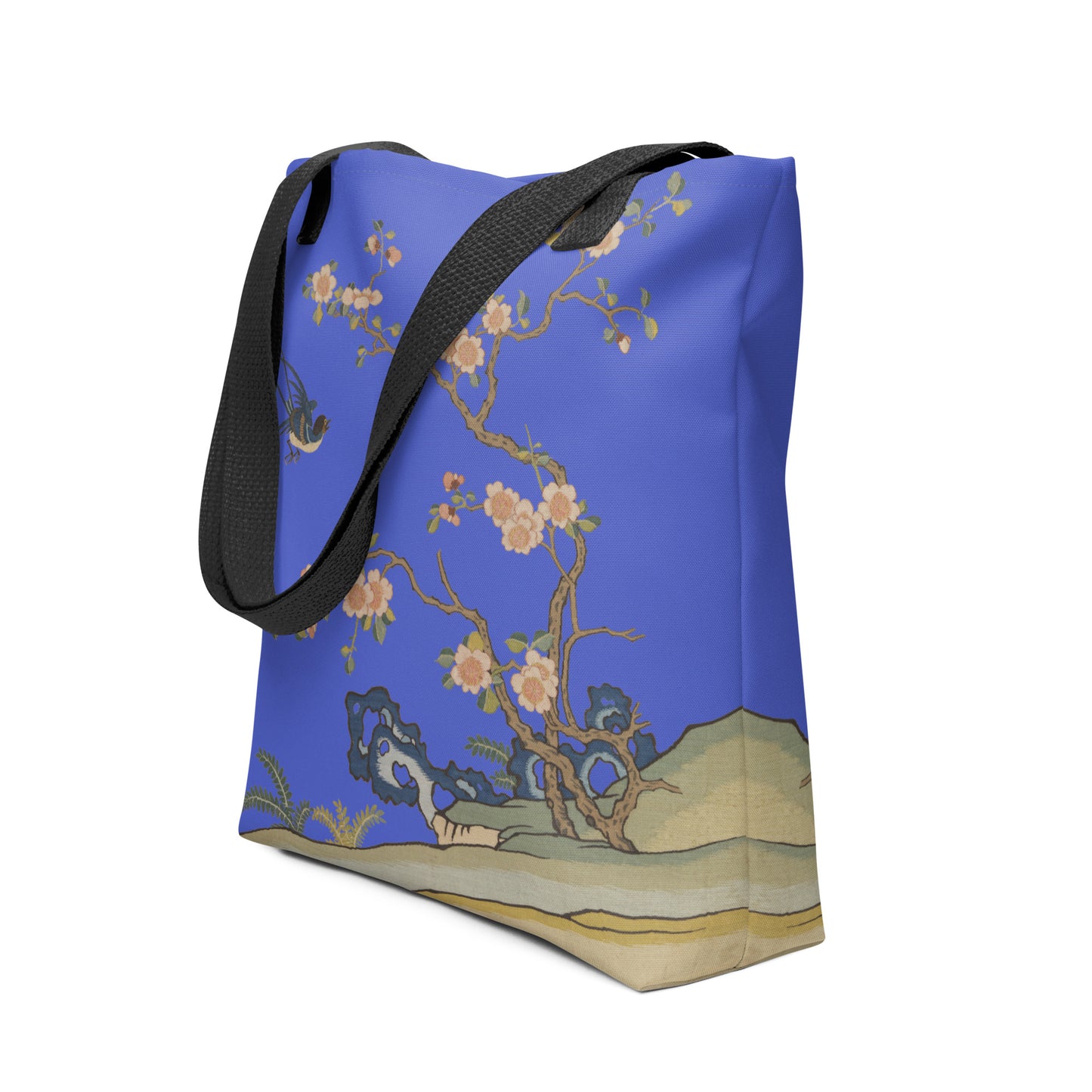 Kesi Flower Album｜Swallow in Flight, Harbinger of Spring｜Tote bag｜Royal blue