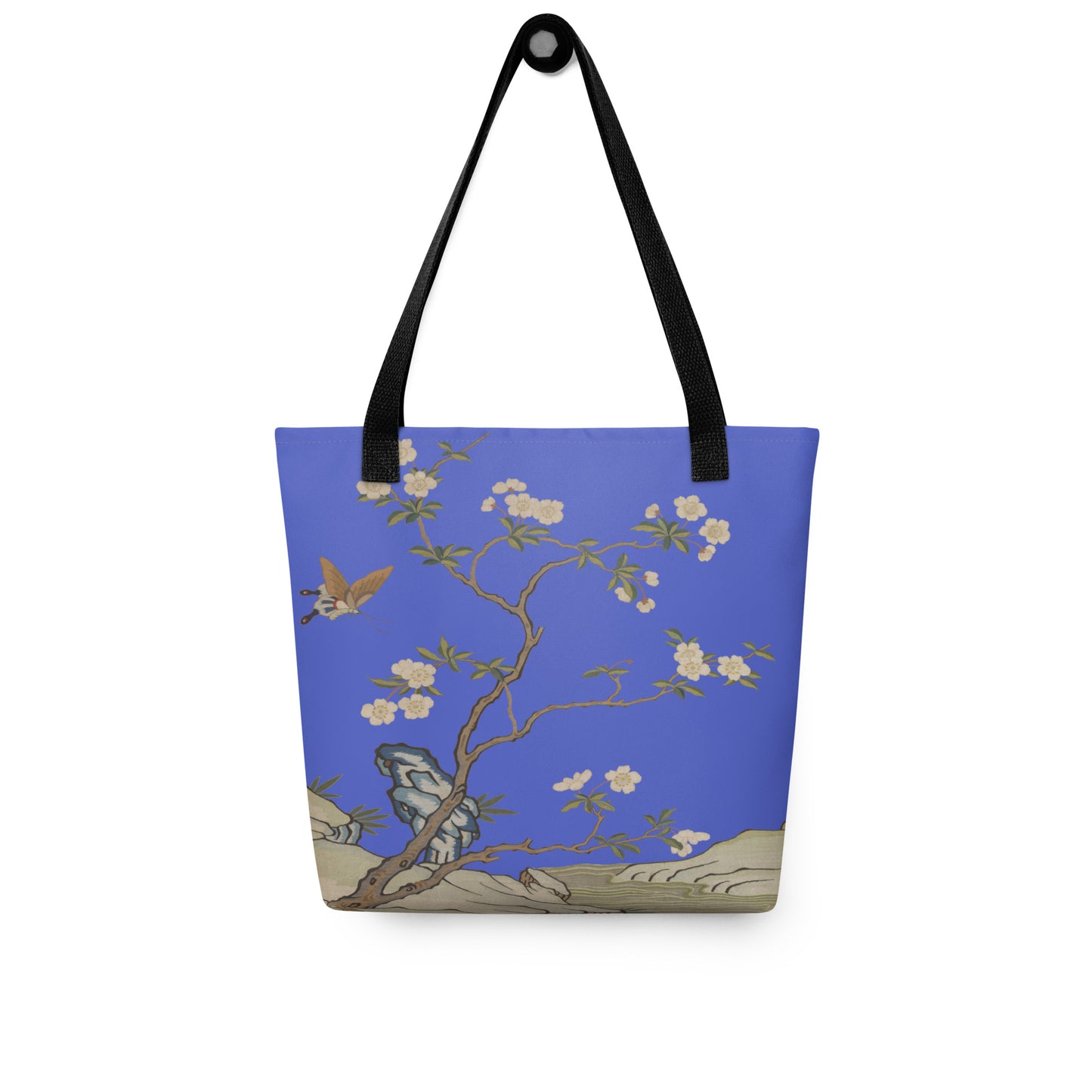 Kesi Flower Album｜Plum Blossoms and Butterfly｜Tote bag｜Royal blue