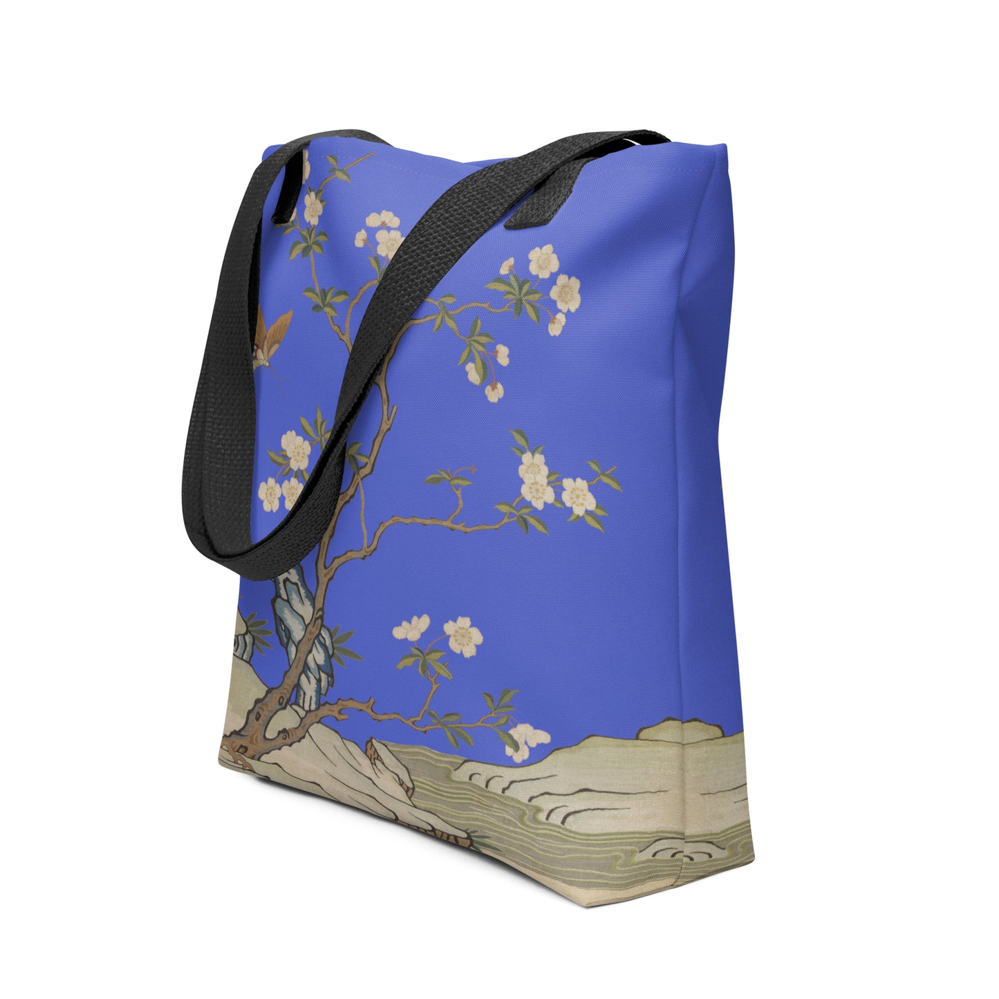 Kesi Flower Album｜Plum Blossoms and Butterfly｜Tote bag｜Royal blue