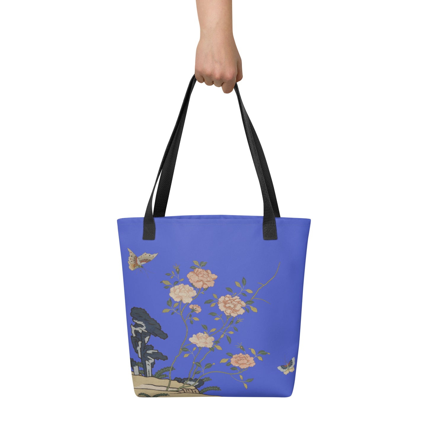 Kesi Flower Album｜Red Roses｜Tote bag｜Royal blue