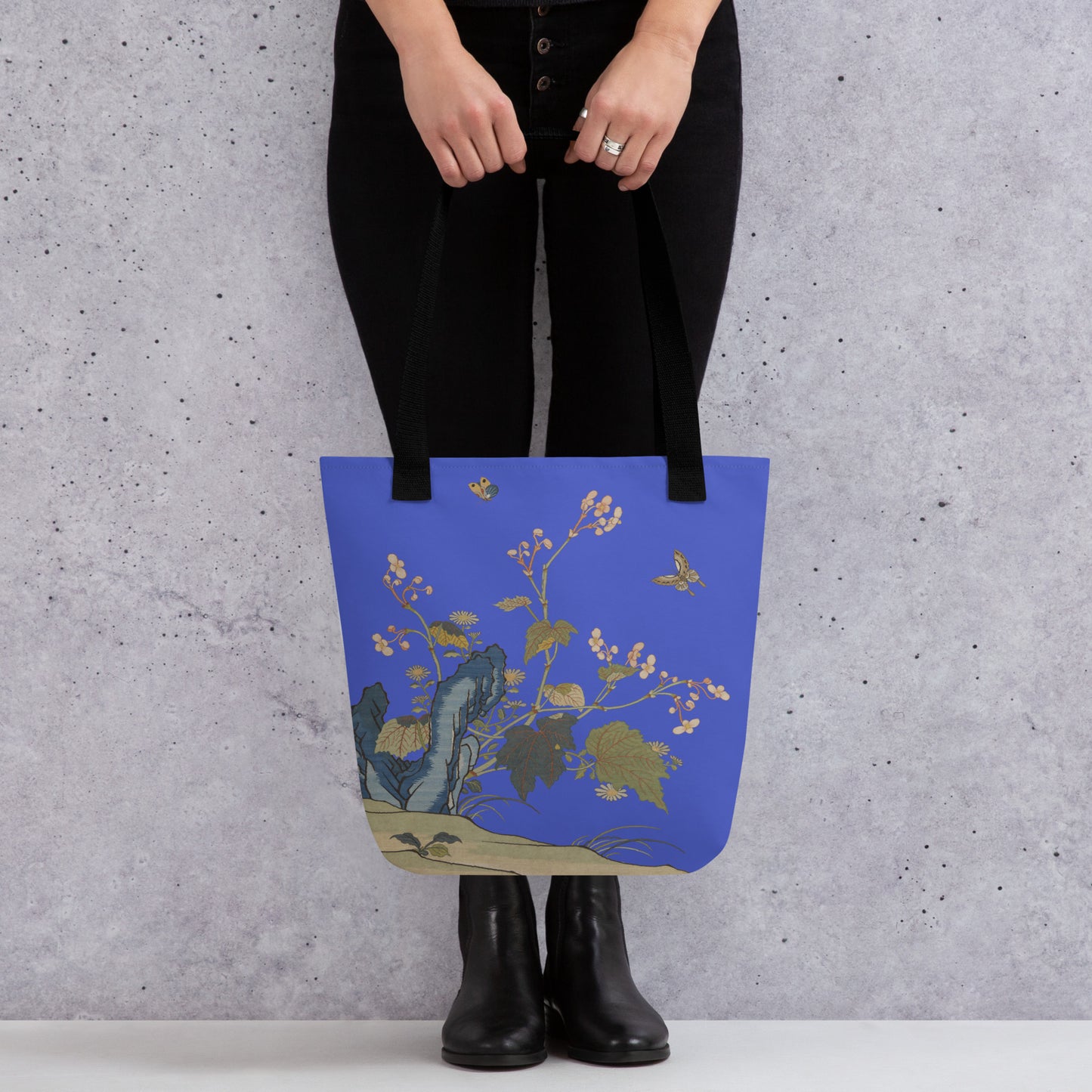 Kesi Flower Album｜Begonia Blossoms｜Tote bag｜Royal blue