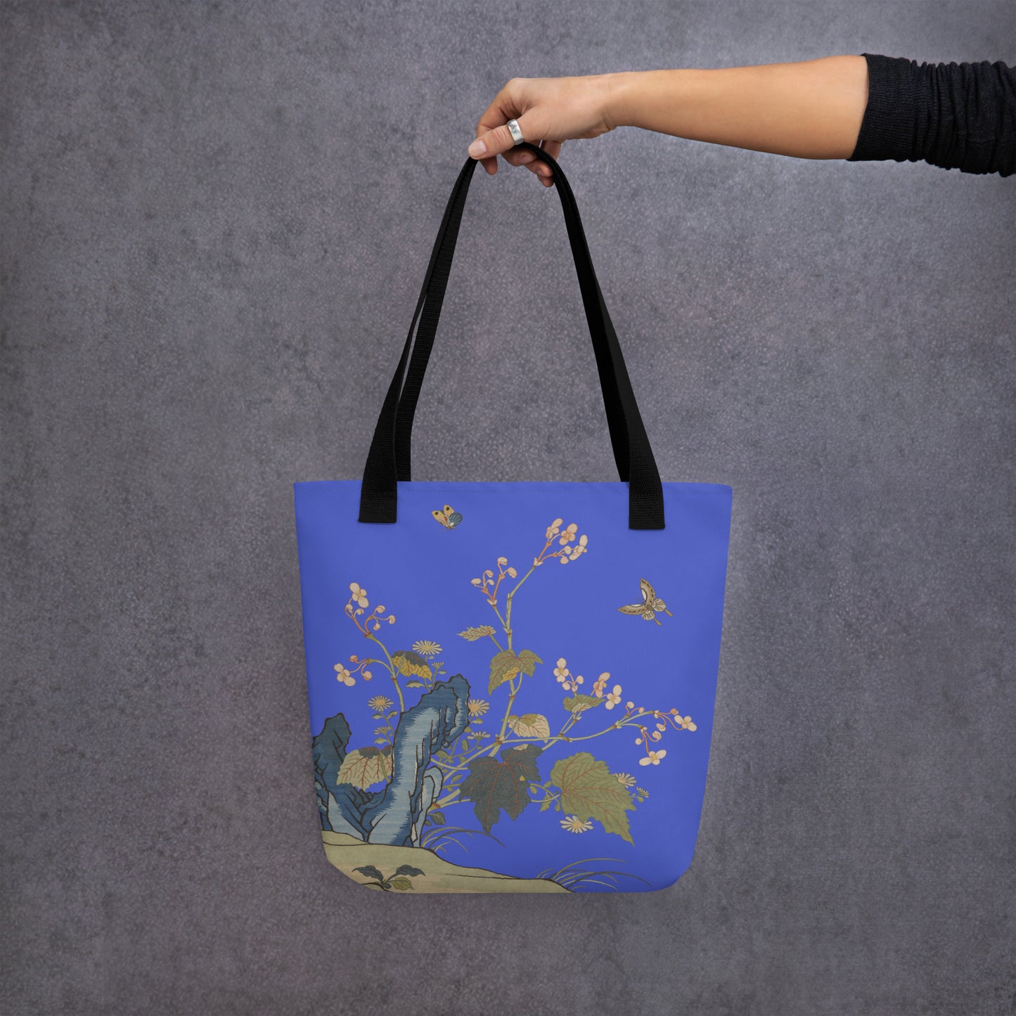 Kesi Flower Album｜Begonia Blossoms｜Tote bag｜Royal blue