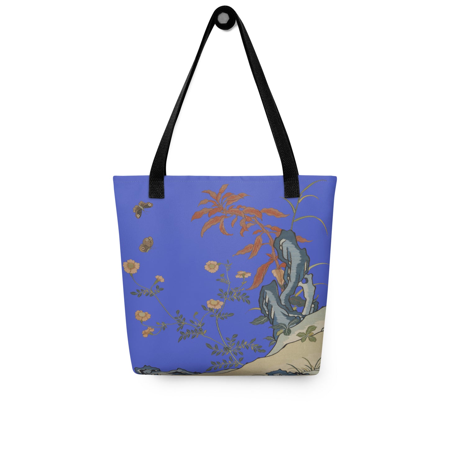 Kesi Flower Album｜Butterflies and Flowers｜Tote bag｜Royal blue