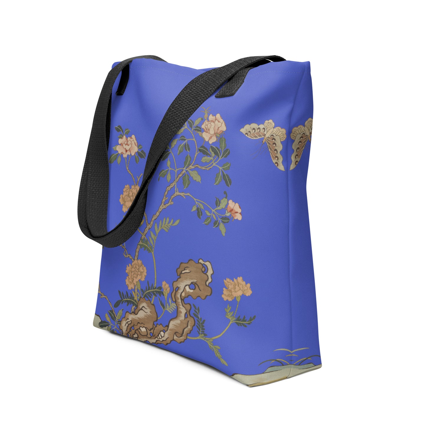 Kesi Flower Album｜Camellia and Butterfly｜Tote bag｜Royal blue