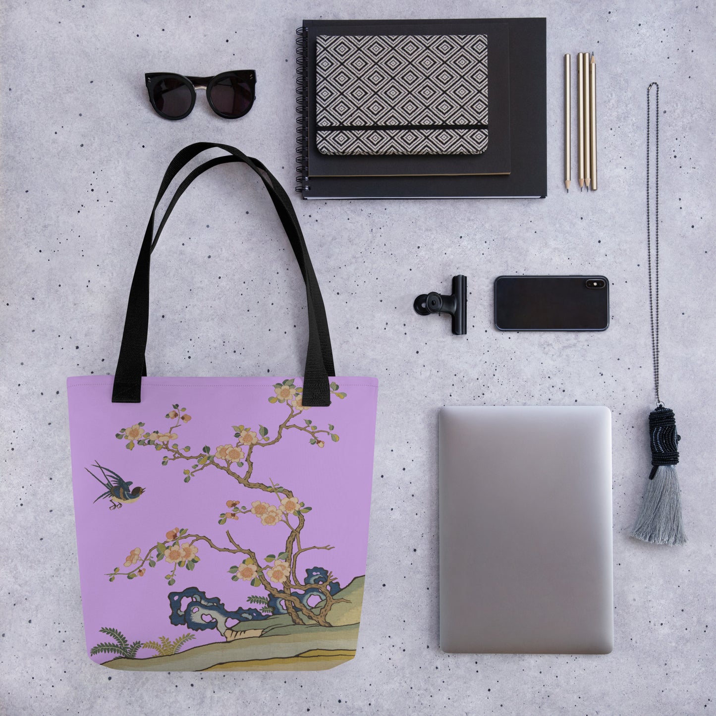 Kesi Flower Album｜Swallow in Flight, Harbinger of Spring｜Tote bag｜Lilac