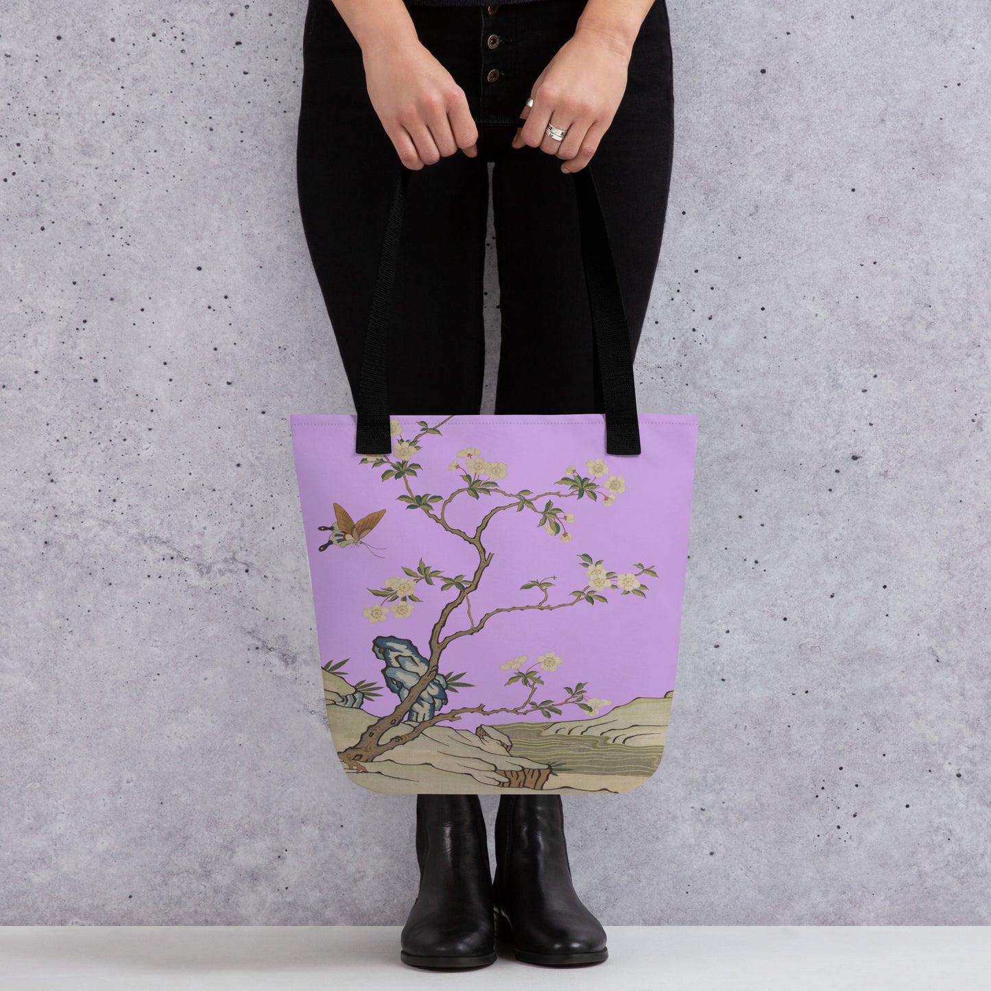 Kesi Flower Album｜Plum Blossoms and Butterfly｜Tote bag｜Lilac