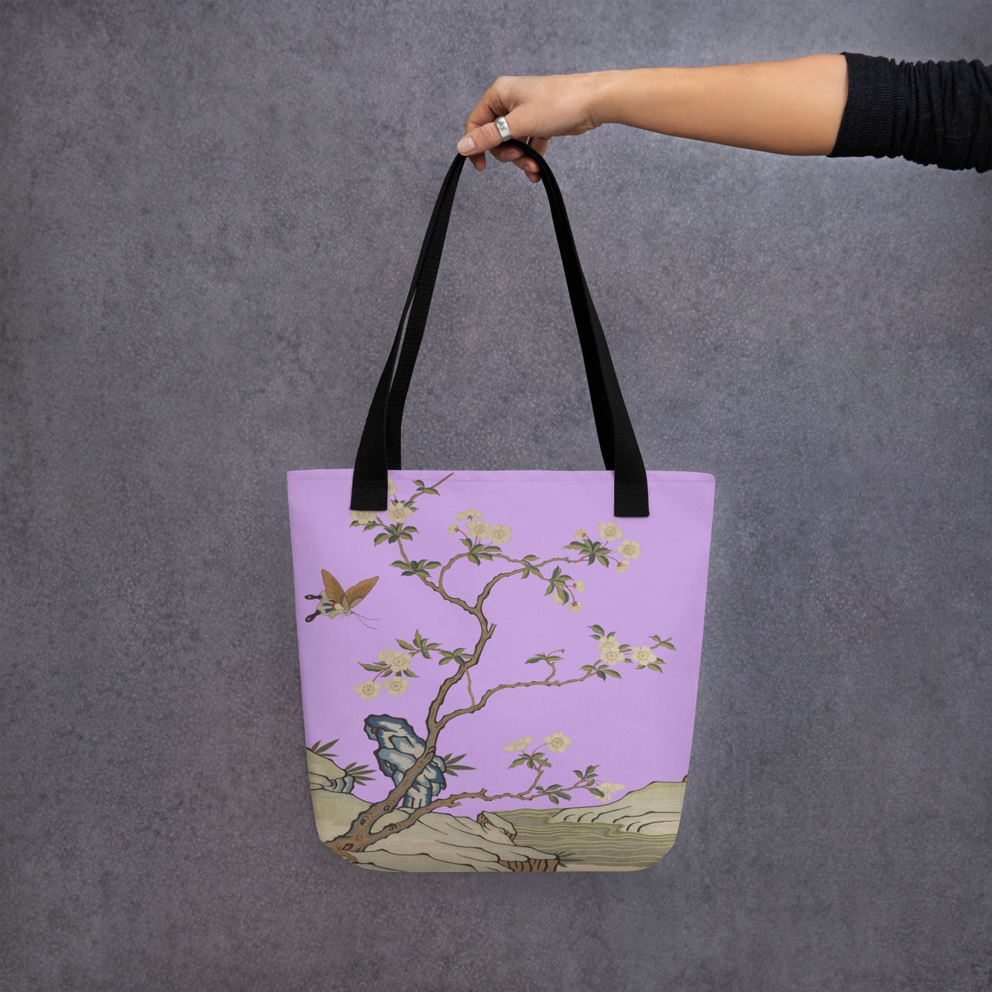 Kesi Flower Album｜Plum Blossoms and Butterfly｜Tote bag｜Lilac