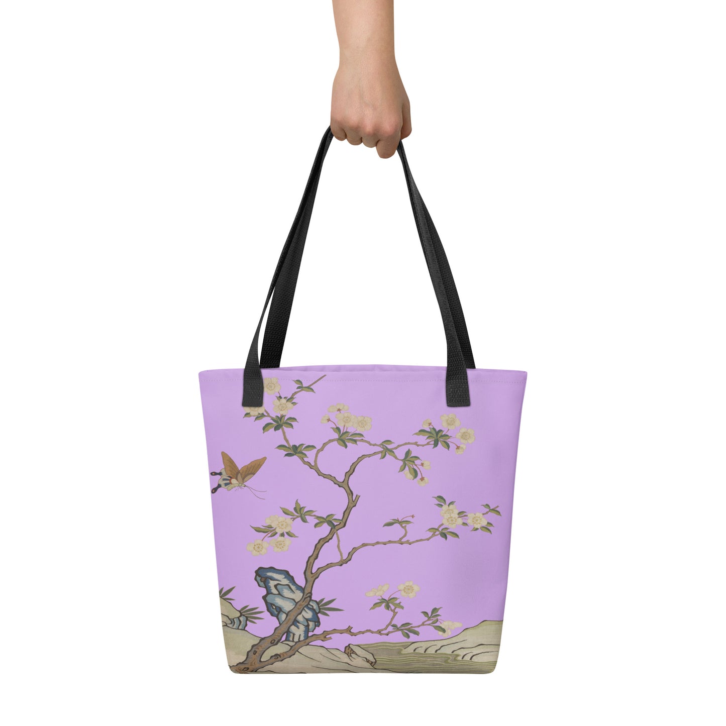 Kesi Flower Album｜Plum Blossoms and Butterfly｜Tote bag｜Lilac