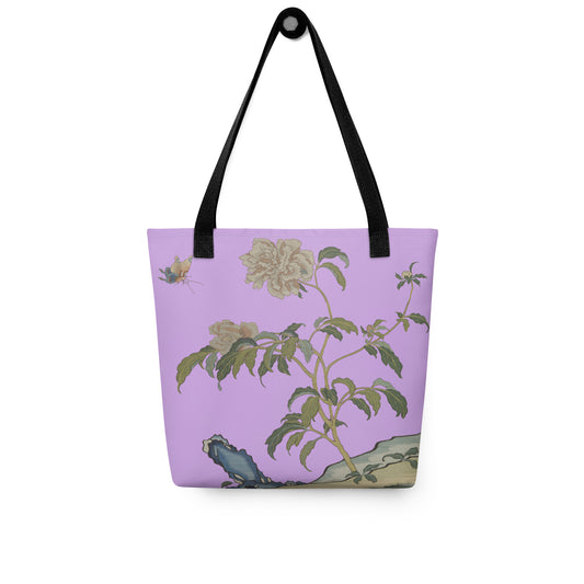 Kesi Flower Album｜Peonies and Butterfly｜Tote bag｜Lilac