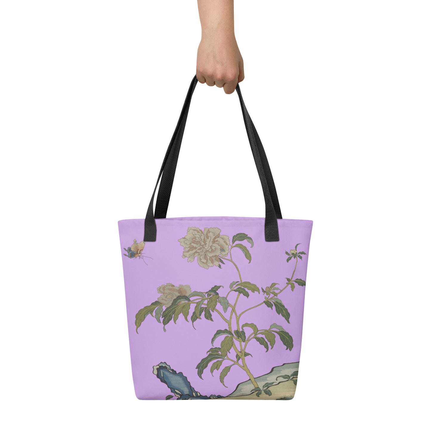 Kesi Flower Album｜Peonies and Butterfly｜Tote bag｜Lilac